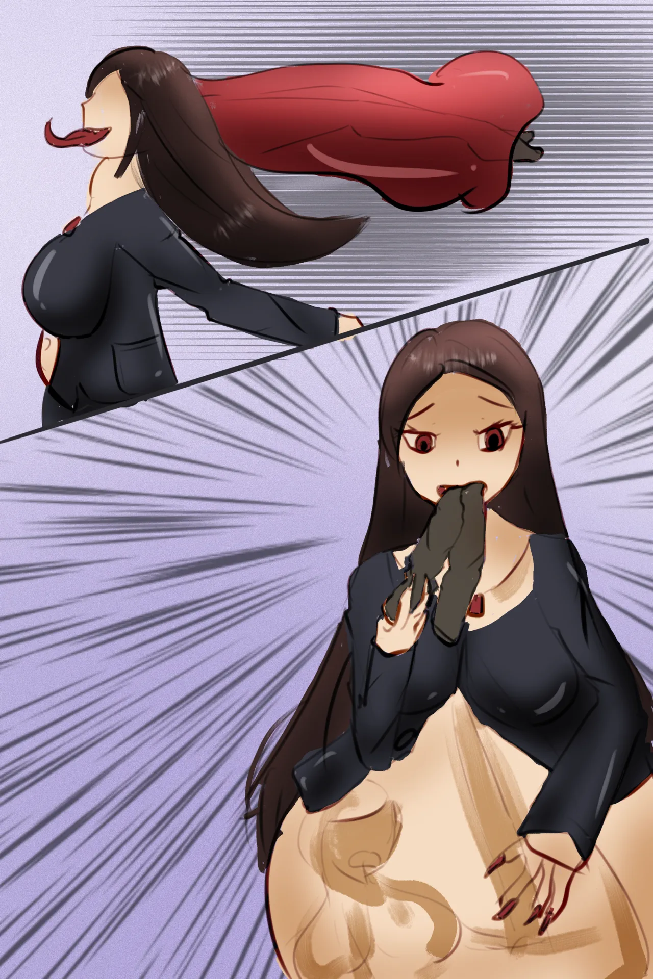 丸呑み漫画ー变成社长模样吃掉自己助理的恶魔 page 6 full