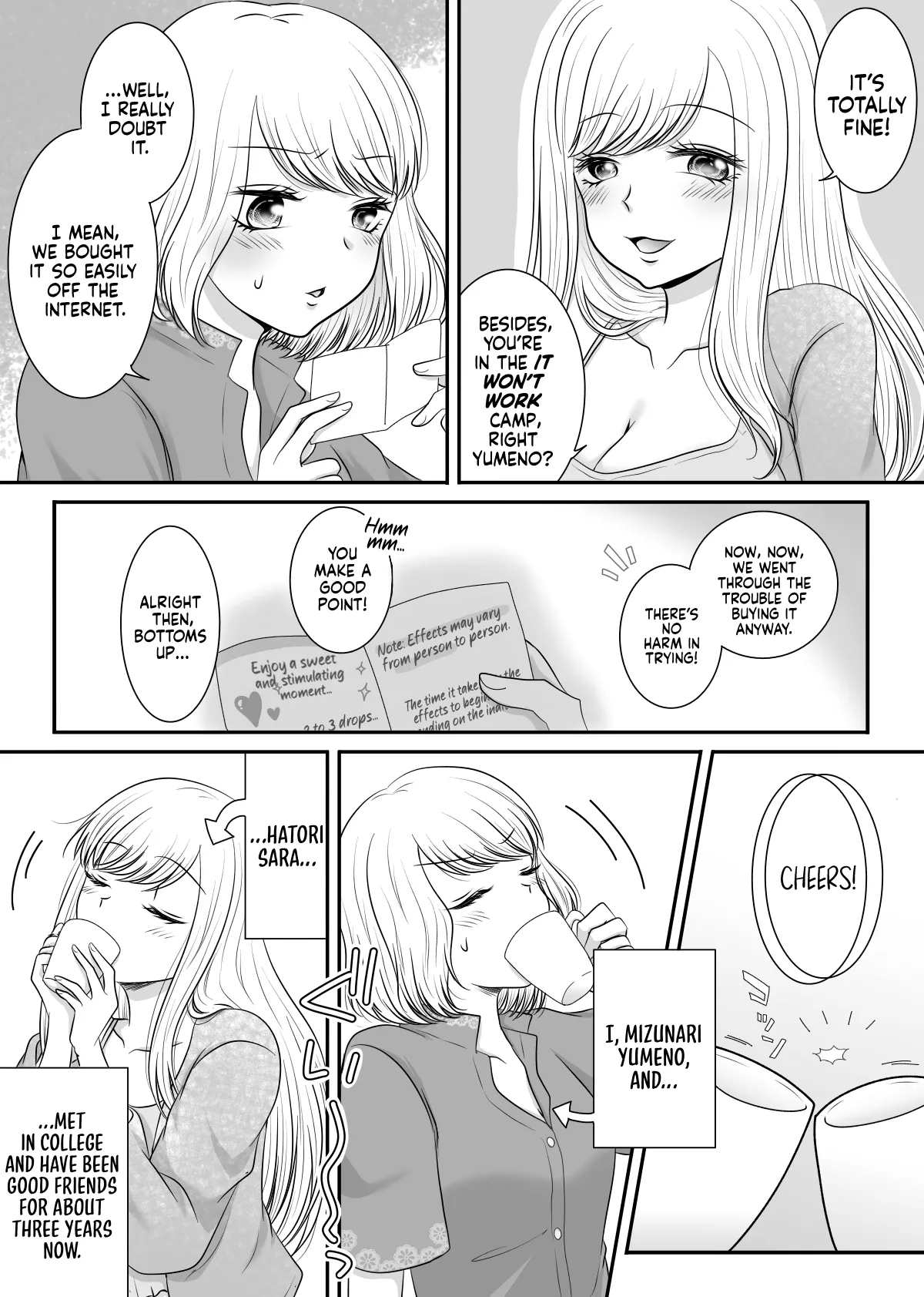 Tomodachi to Tameshi ni Biyaku o Nonde Mita Hanashi | The Time I Tried Drinking an Aphrodisiac With My Friend page 3 full
