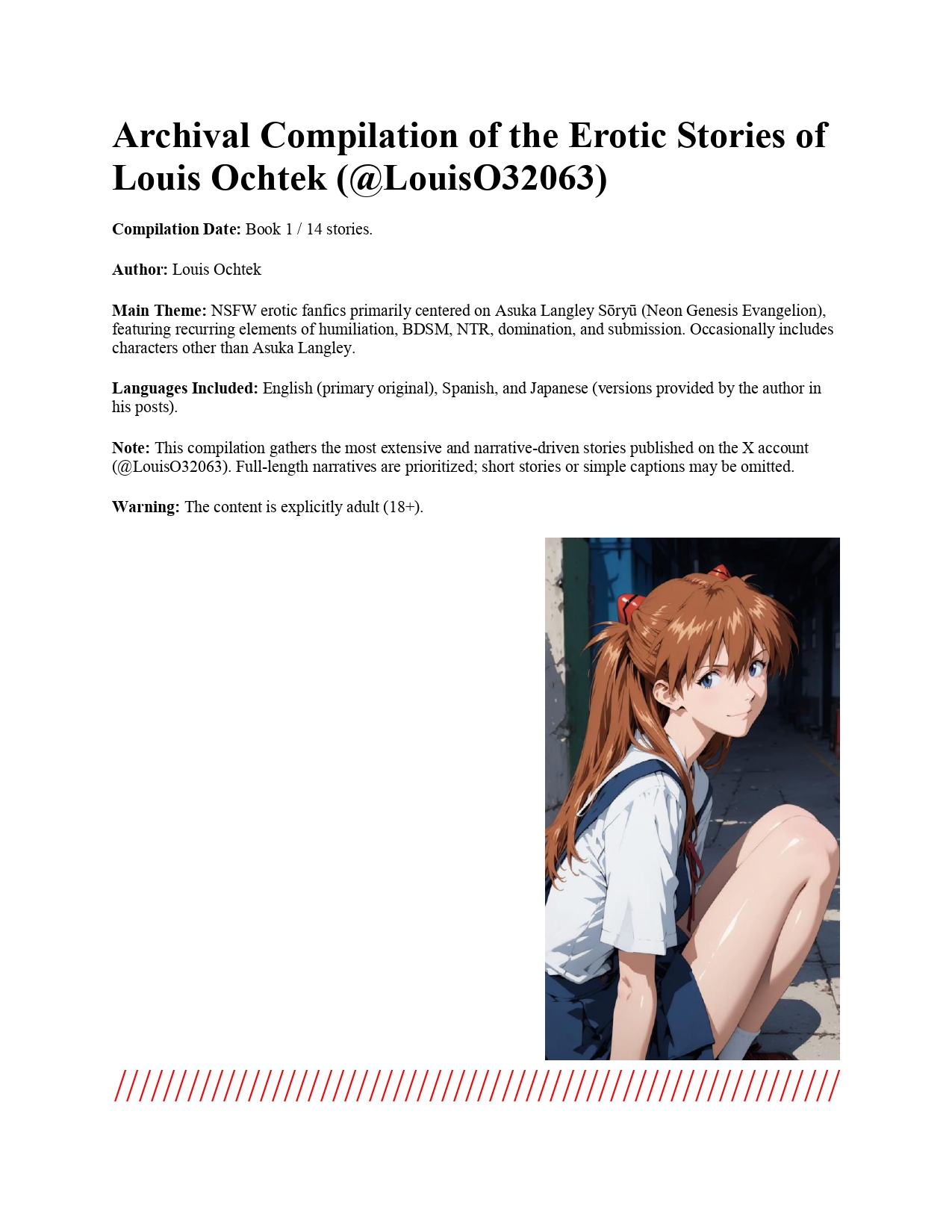 Pornographic erotic stories of Asuka and other characters in English/Spanish/Japanese page 3 full