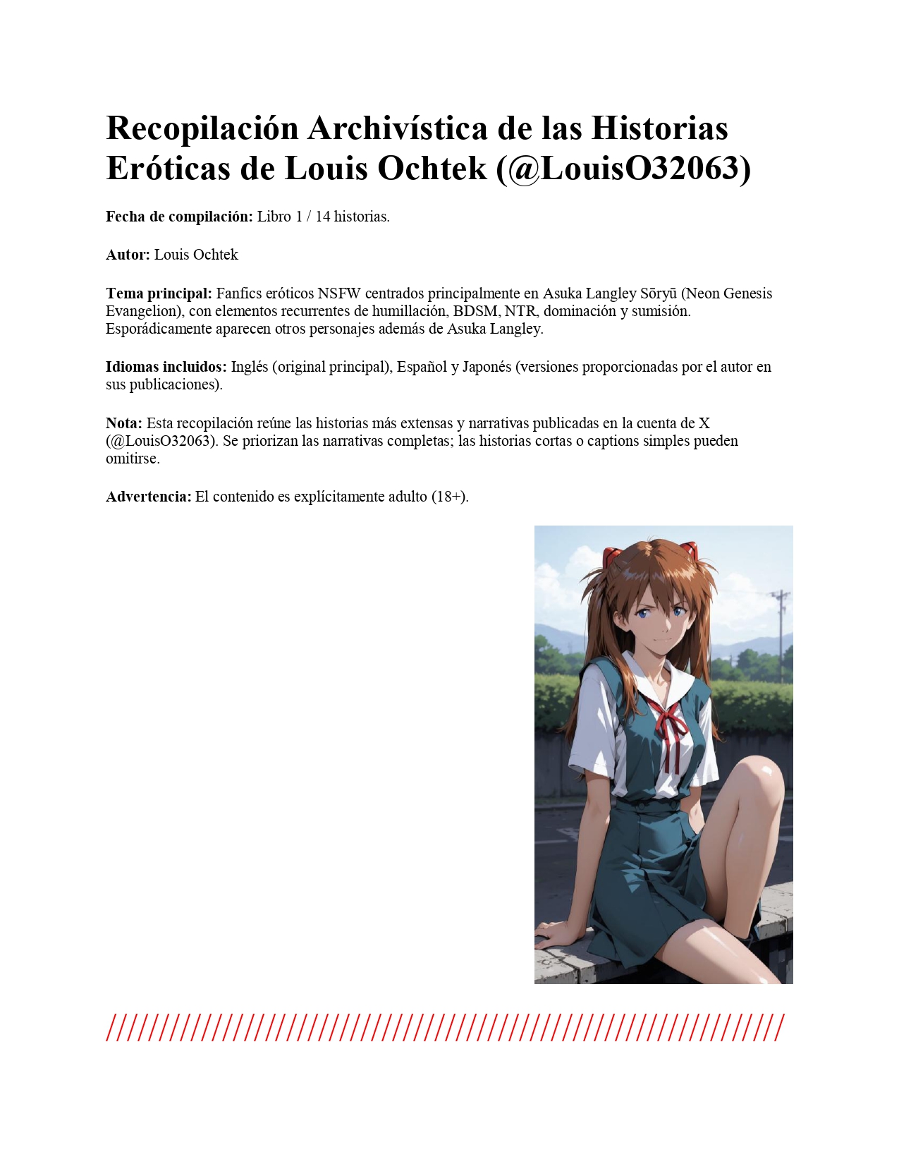 Pornographic erotic stories of Asuka and other characters in English/Spanish/Japanese page 4 full