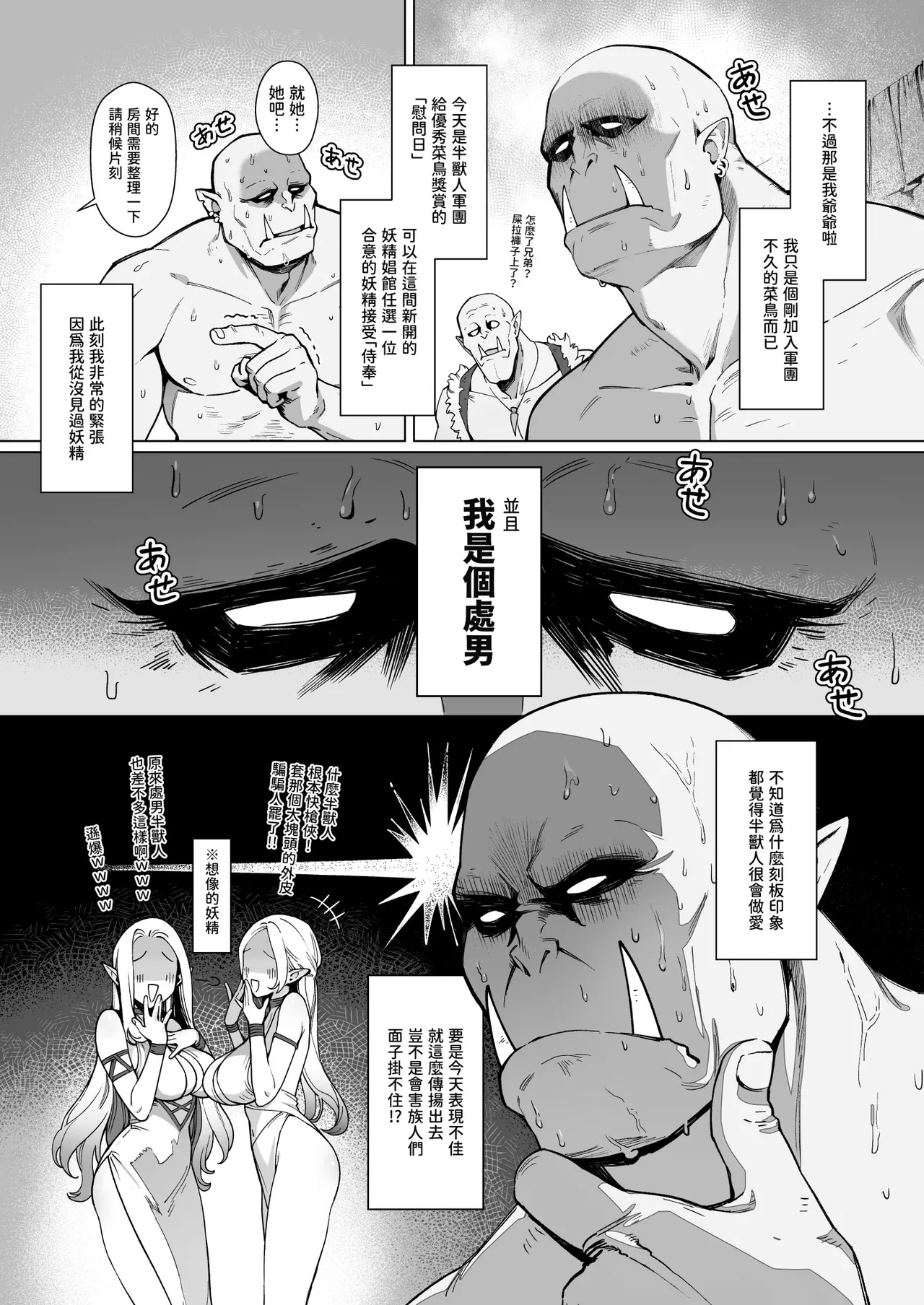 妖精娼館 3号室レイシー 〜褐色肌エルフを指名した童貞オーク〜 1 page 4 full