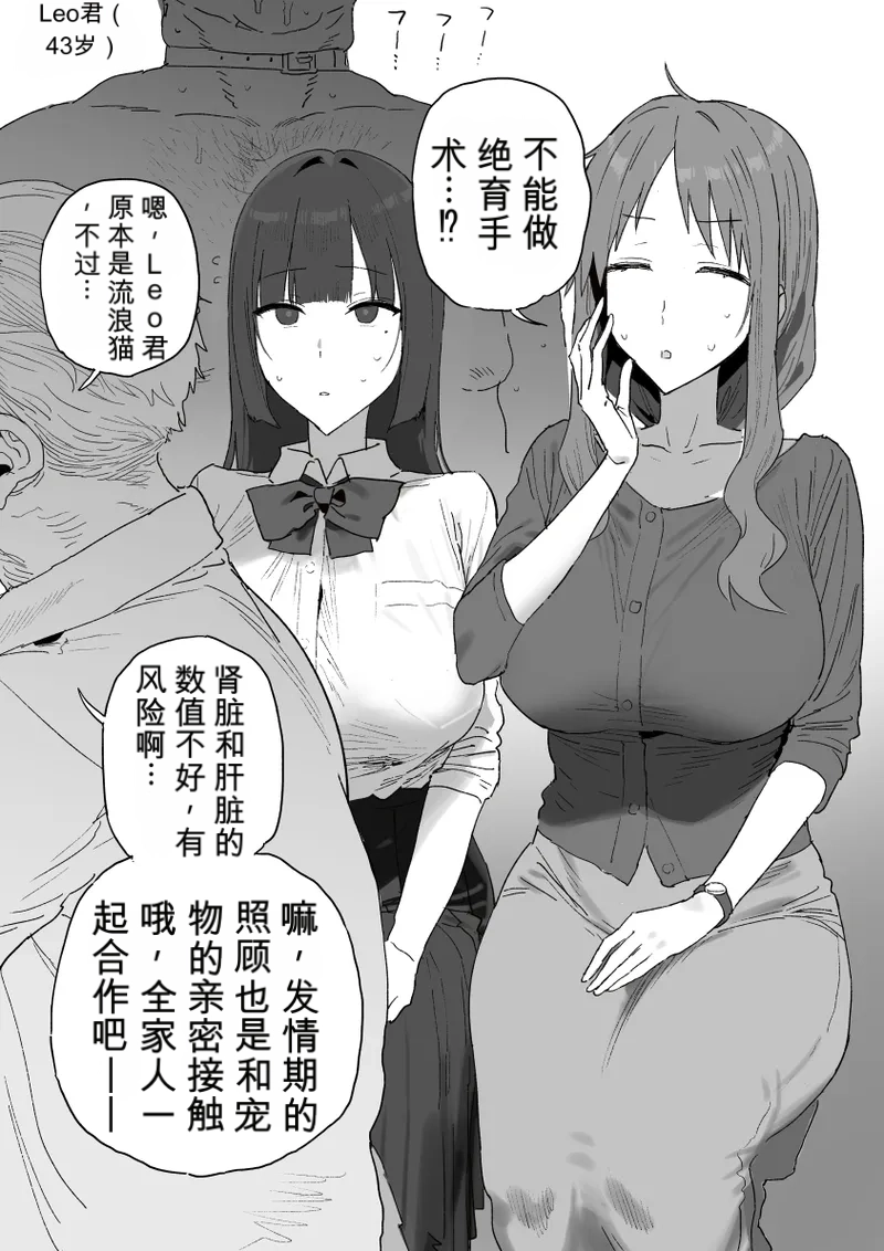 責任感が人一倍強い風紀委員の田中さん、橋の下でレオくん（４３さい）を保護するも医者に去勢手術を断られ、元カレの数倍はあるドス黒い陰茎をママとお世話することに……【热狗人AI机翻】 page 1 full