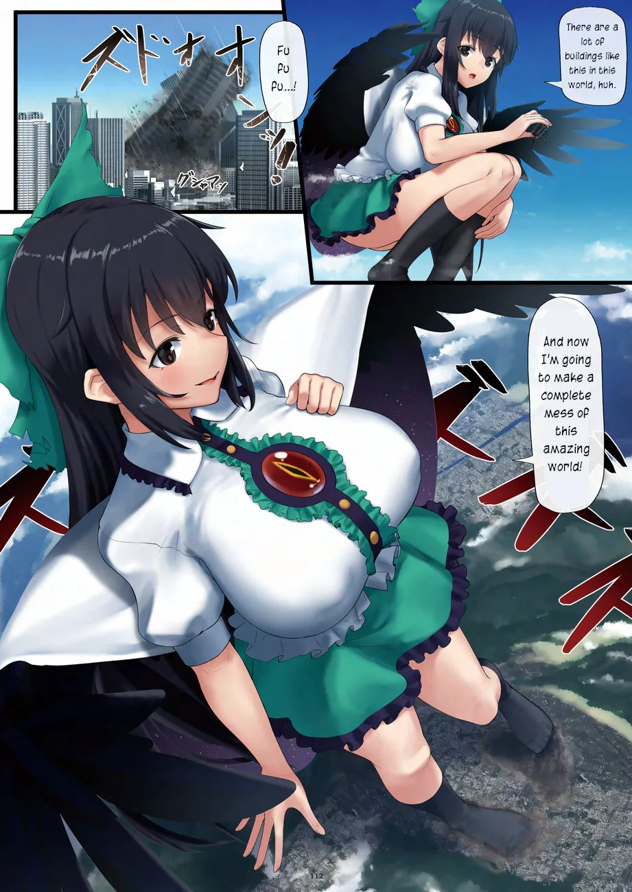 Chou Kyodai Jigoku Garasu Shuurai!! | Attack of the Giga-Sized Hell Raven!! page 4 full