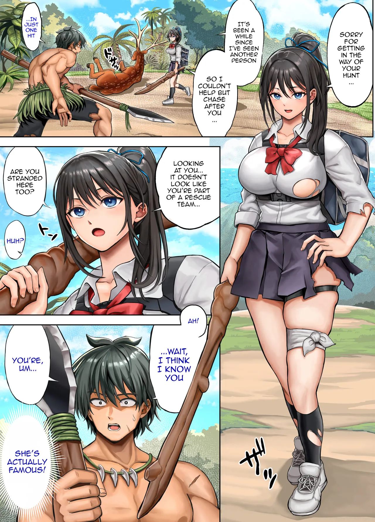 Mujintou Sounan Harem 2 Ch.1 / Deserted Island Castaway Harem 2 Ch.1 page 8 full