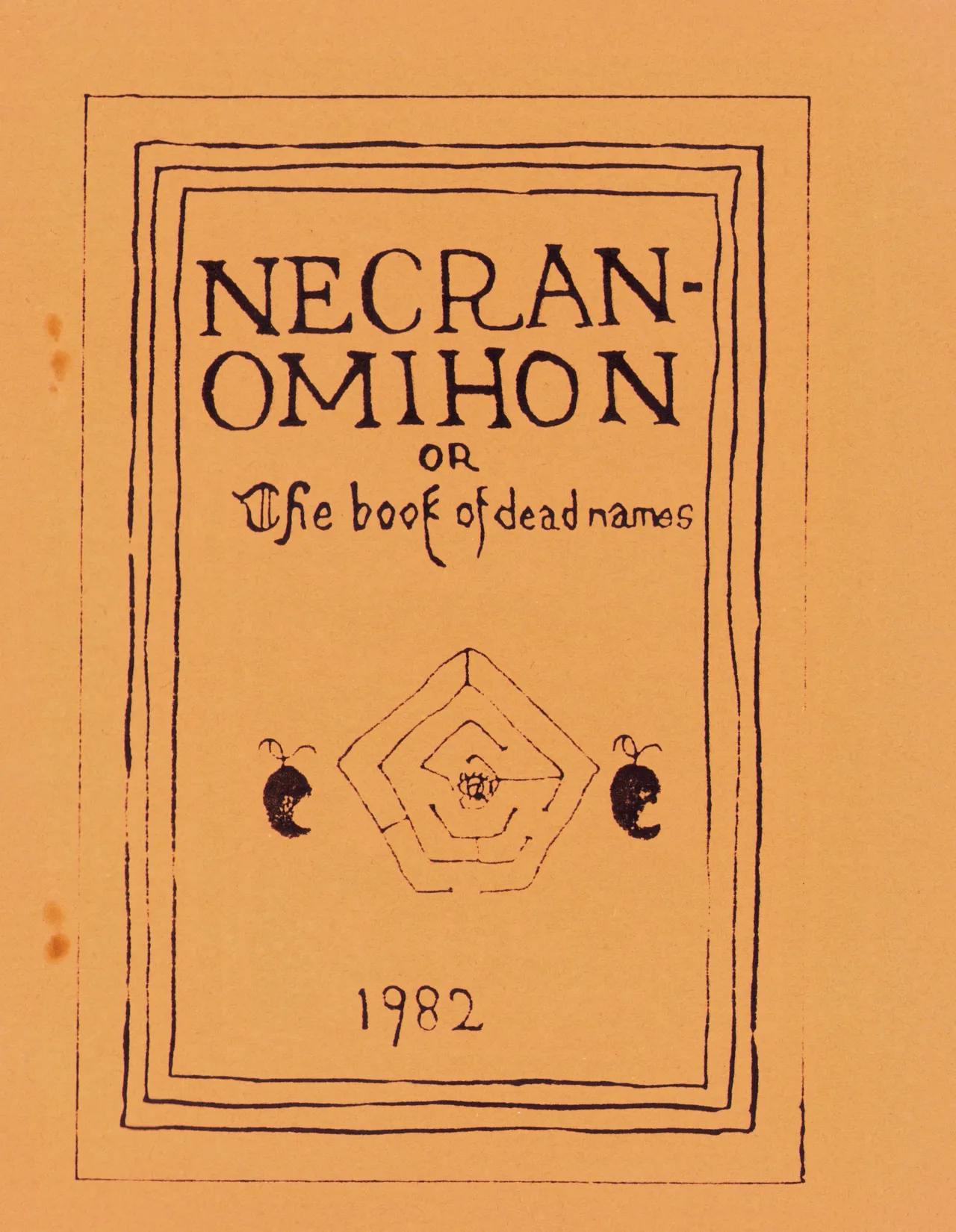 NECRAN-OMIHON - Or The Book Of Dead Names - 1982 page 1 full