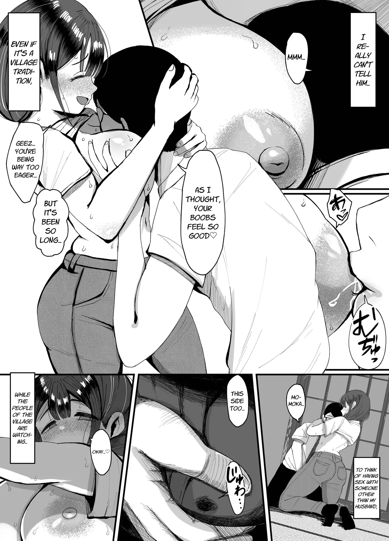 Nagasareyasui Hitozuma  ga Inshuu Mura de Miko ni Matsuriagerare Chinpo Ochi Suru Hanashi 3 | A Married Woman  Is Chosen as a Sacred Maiden in a Remote Village Part 3 page 4 full