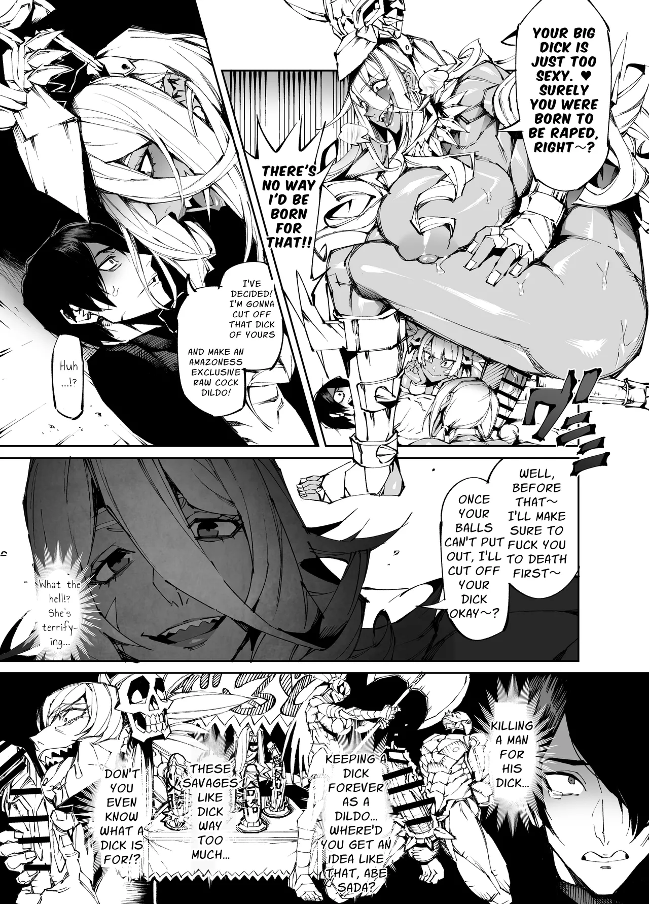 Kyokon Tensei -Seiki Shijou Shugi na Isekai ni Tensei shita no de Bakunyuu Bijo to Hame Makuri -Gyaru Amazon & Inran Sister Hen- | Big Dick Reincarnation ~Fuckin' Big Titty Babes in a Genital Supremacism World~ Amazoness & Nun page 9 full