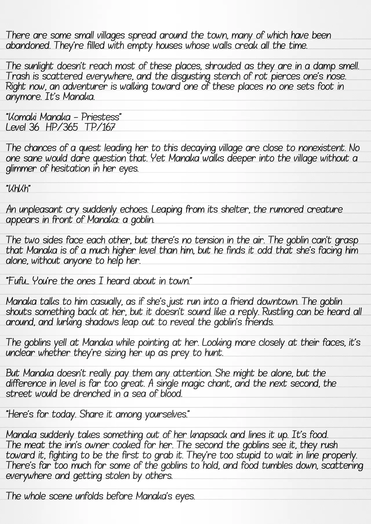 Misuke's Short Stories 35 - Manaka & Goblins page 3 full