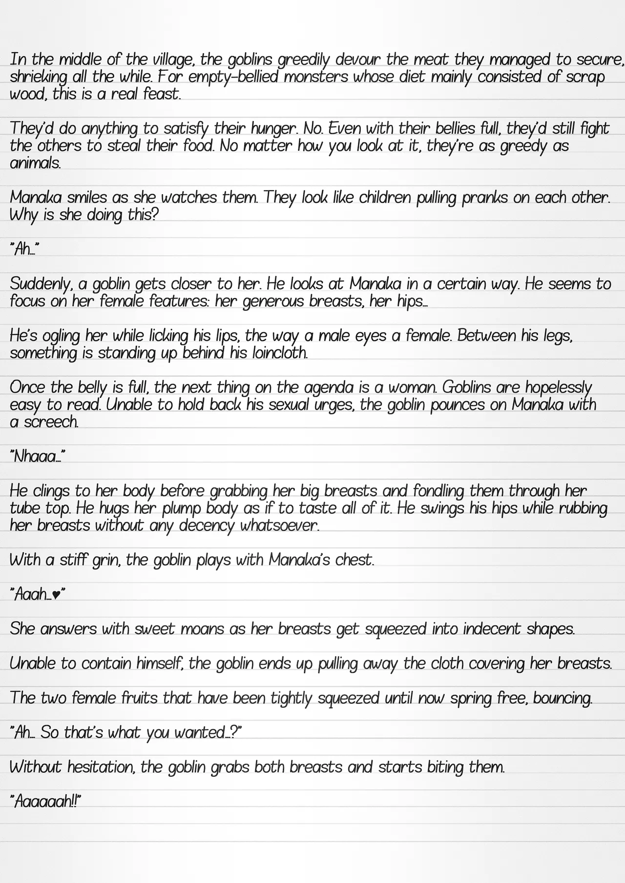Misuke's Short Stories 35 - Manaka & Goblins page 4 full