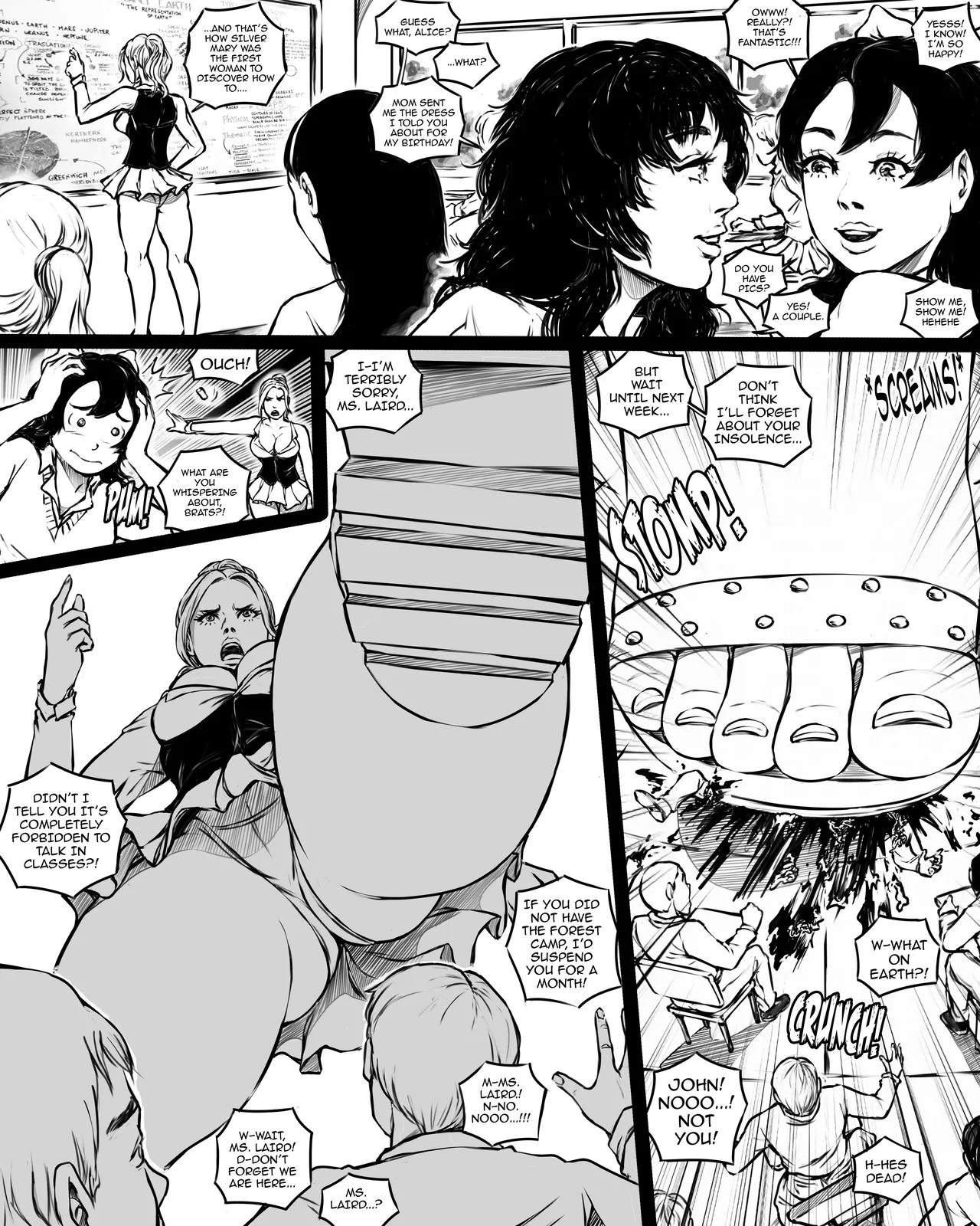 Giantess Boarding School 5 - The Forest Camp page 4 full