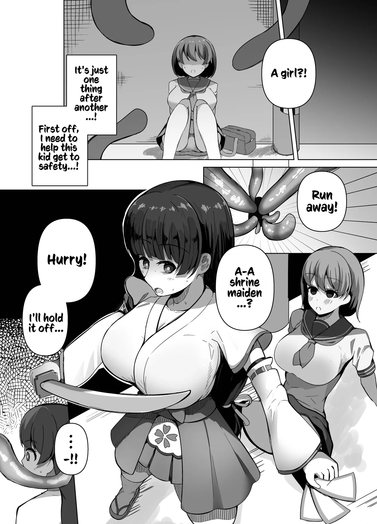 Kamikakushi - Shokushu no Kaii ni Haiboku Suru Futanari no Miko page 3 full