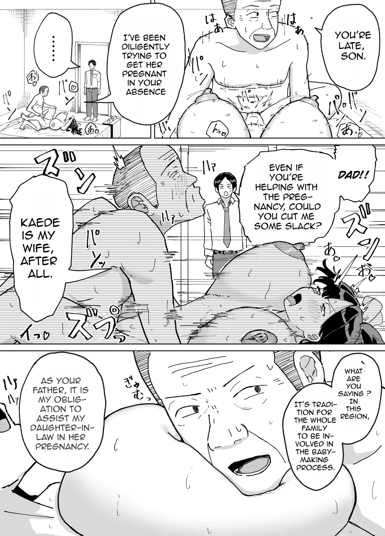 Hitozuma, Kaede-san Gifuku to Kazoku Gurumi de Kozukuri Dentou || English translation || cufreescans page 5 full