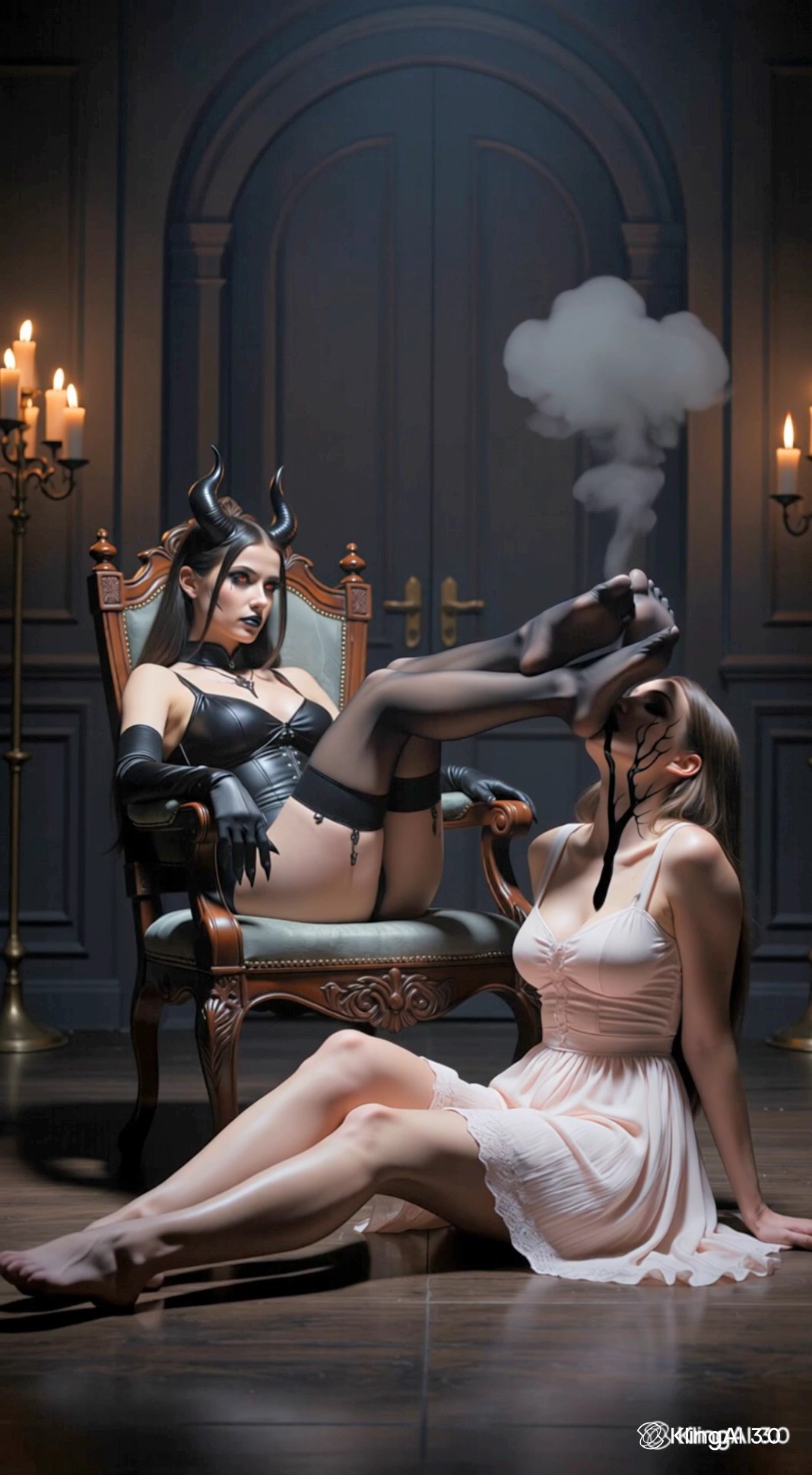 Succubus corrupted an innocent girl to transform into a succubus by making her sniff her feet page 4 full