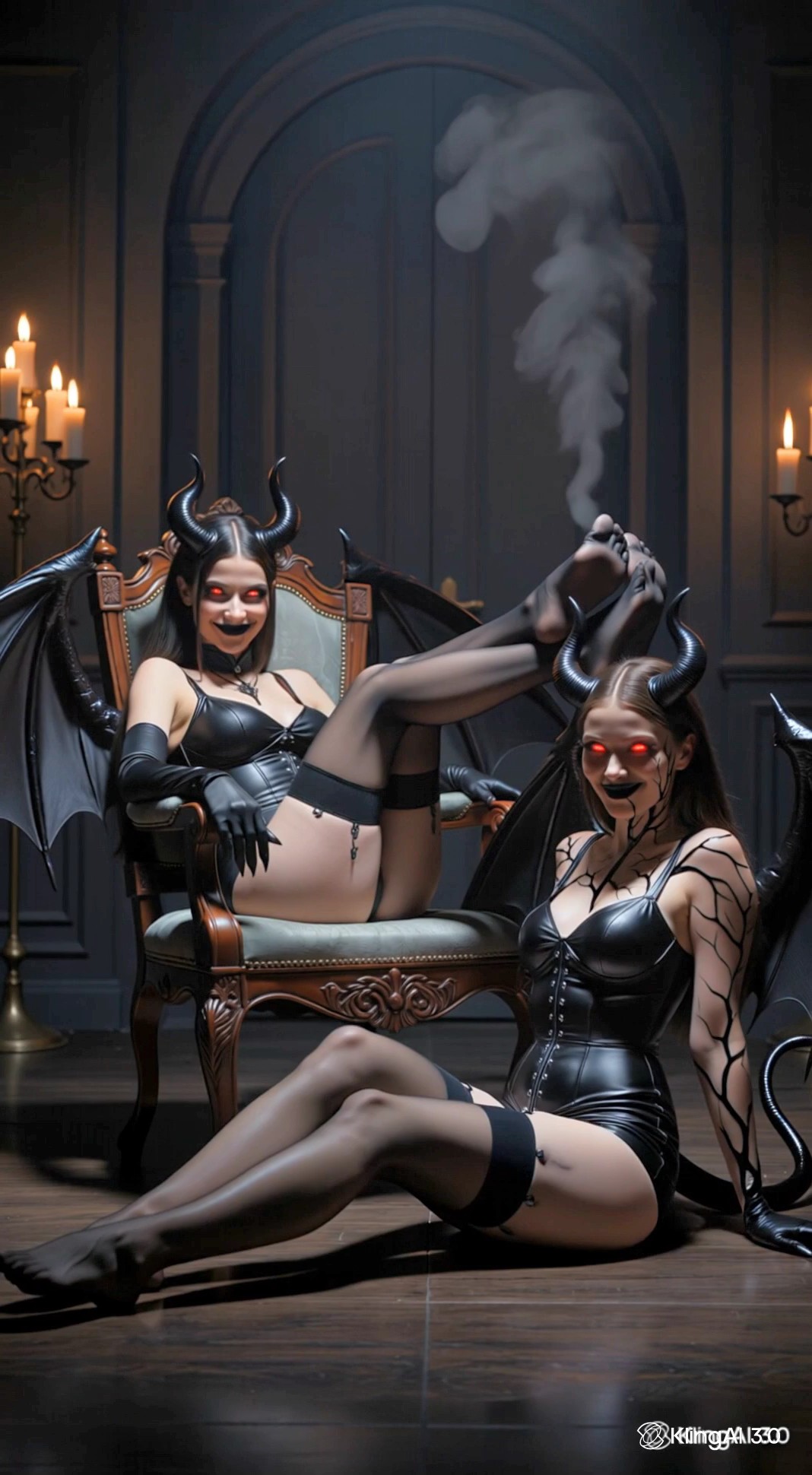 Succubus corrupted an innocent girl to transform into a succubus by making her sniff her feet page 8 full