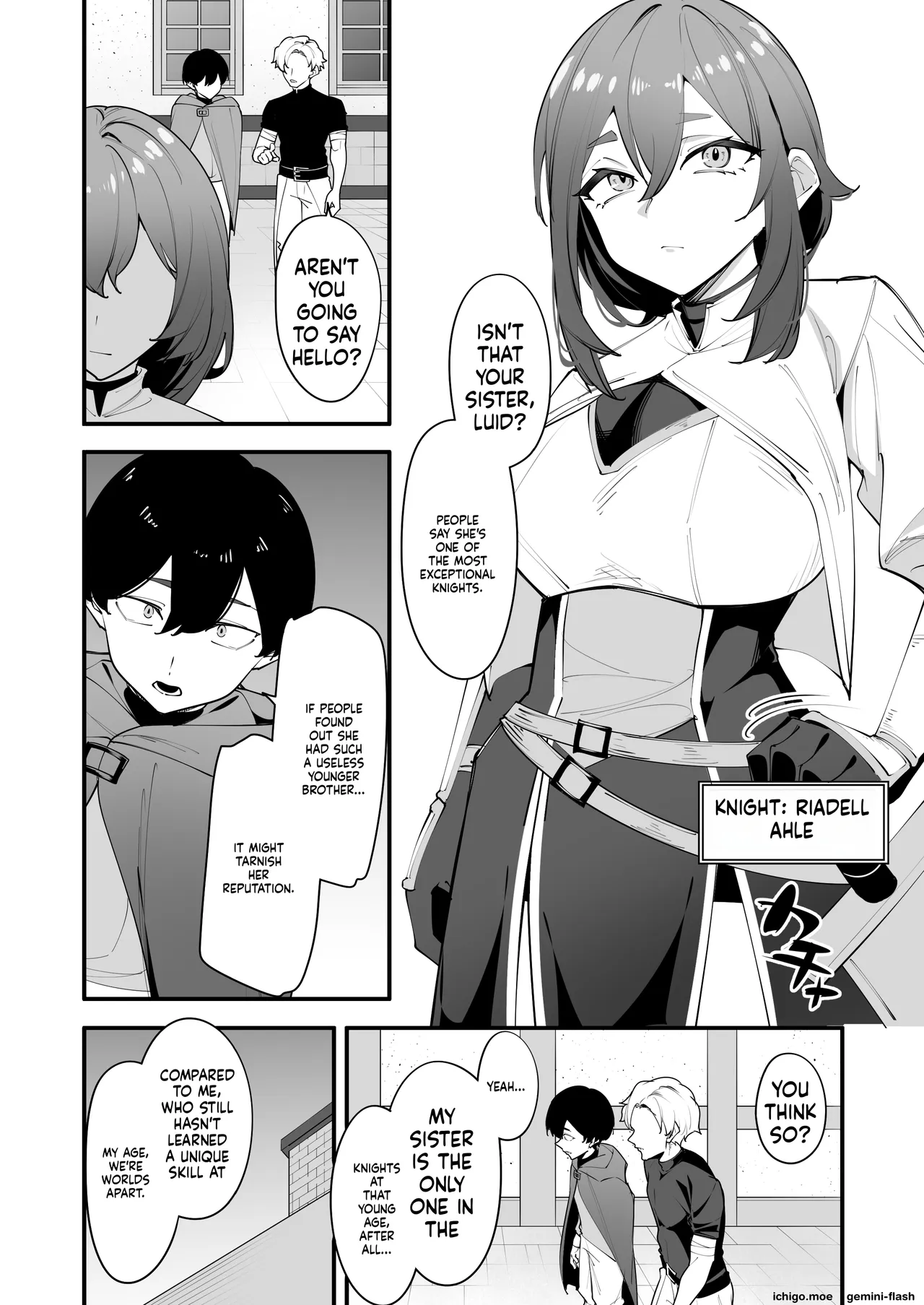 The Frustrated Female Knight Climaxes Non-Stop Using Her Younger Brother's Skill page 4 full
