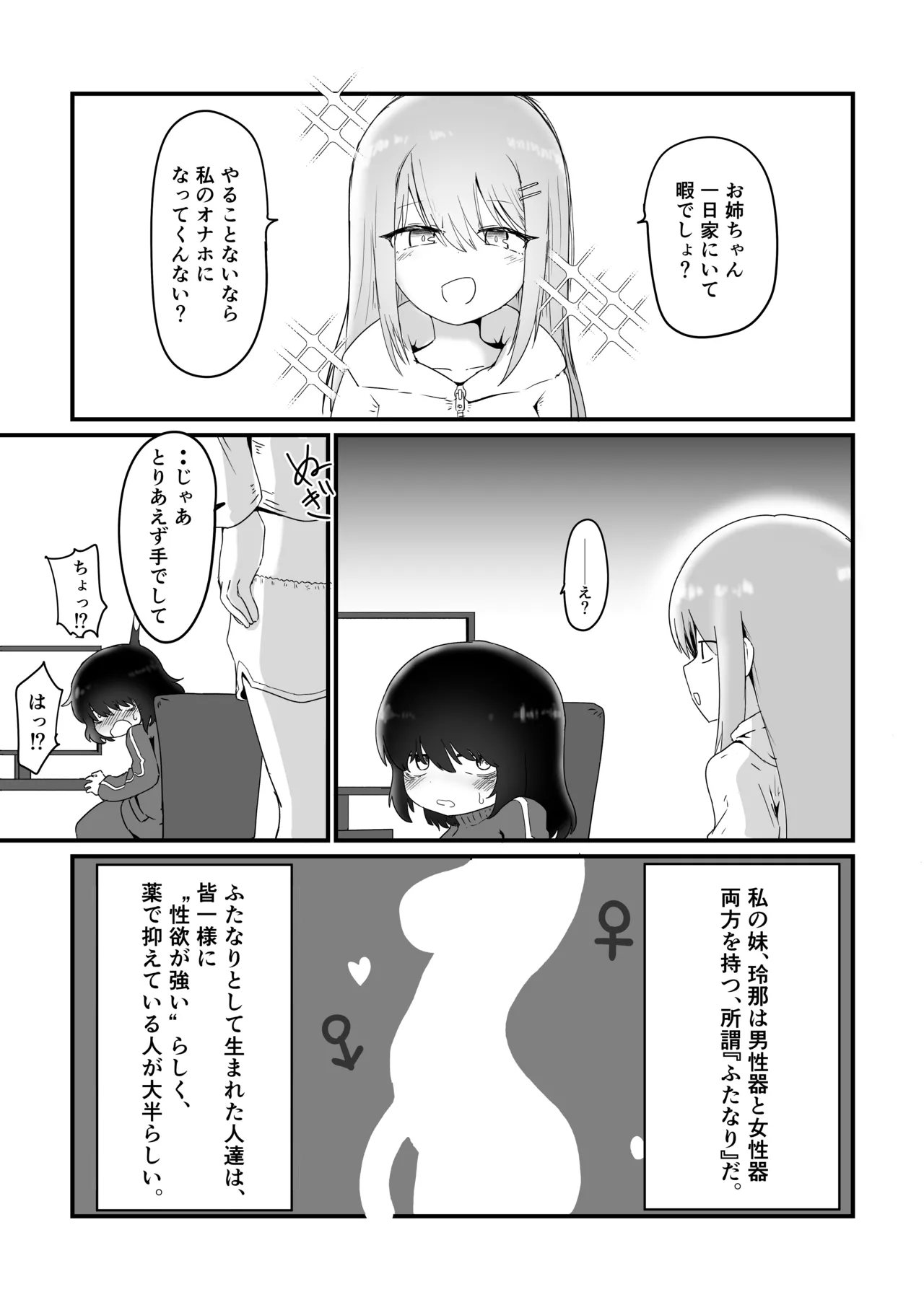 ふたなり姉×引きこもり姉 page 9 full