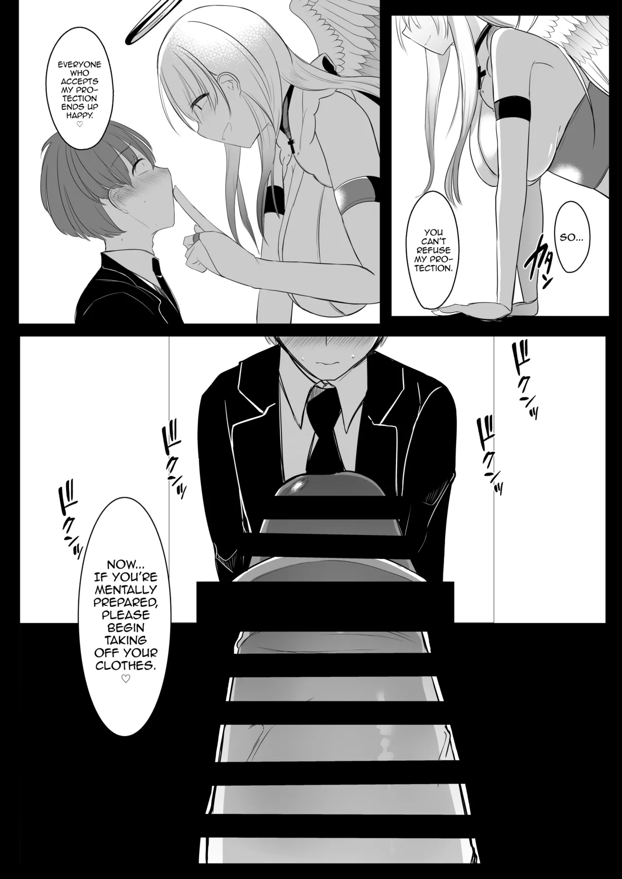 Futanari Tenshi no Seiya Shugo ~Maigo no Tenshi ni Erabareta Anata wa, Amaku Aragaenai Seinaru Kago o Ukeru~ page 9 full