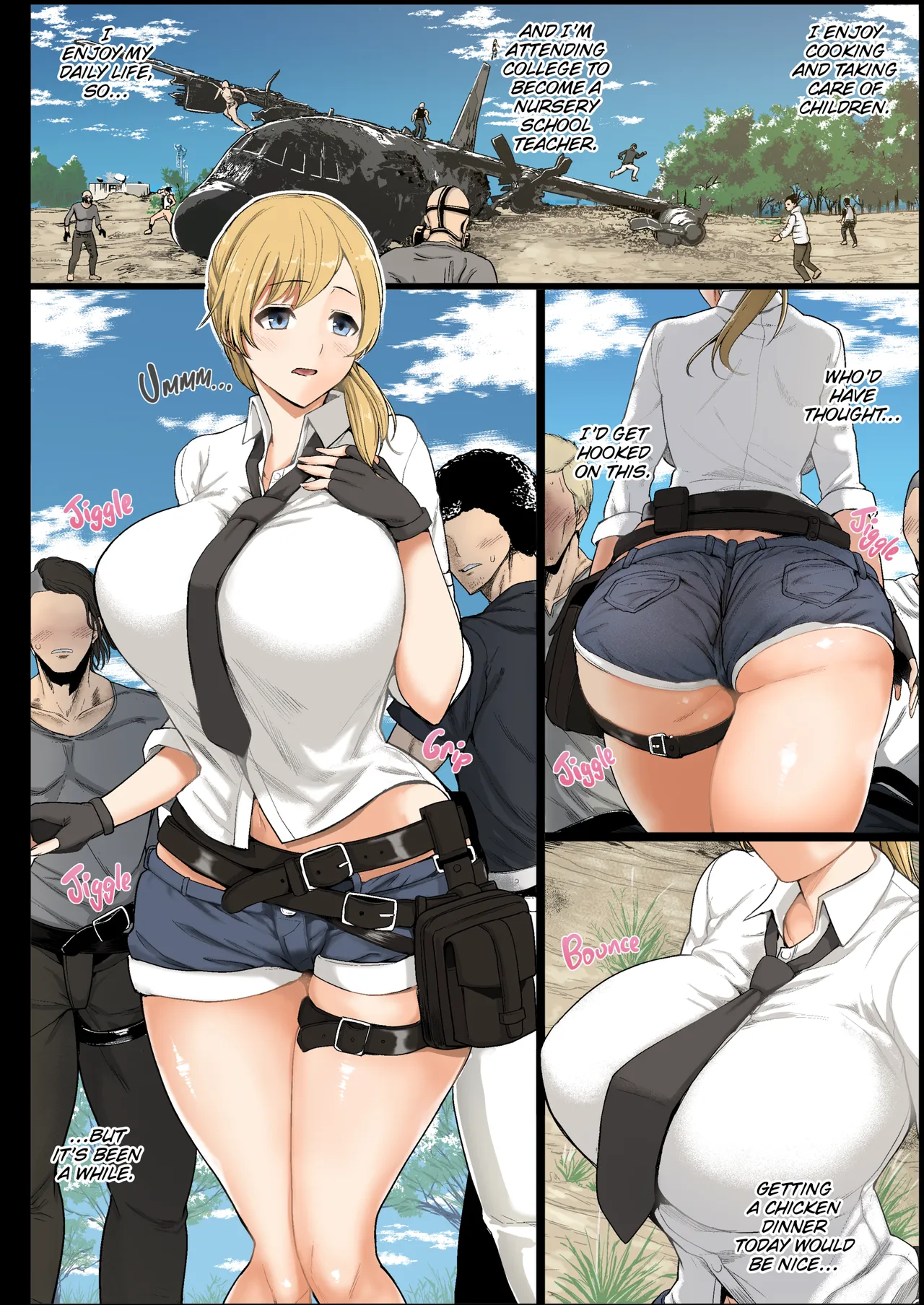 College Girl Wins a Lewd Chicken Dinner page 1 full