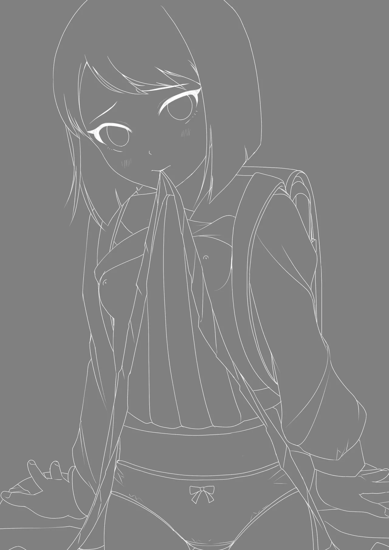 Short Heroine x Black Stockings ~touched on the train~ page 3 full