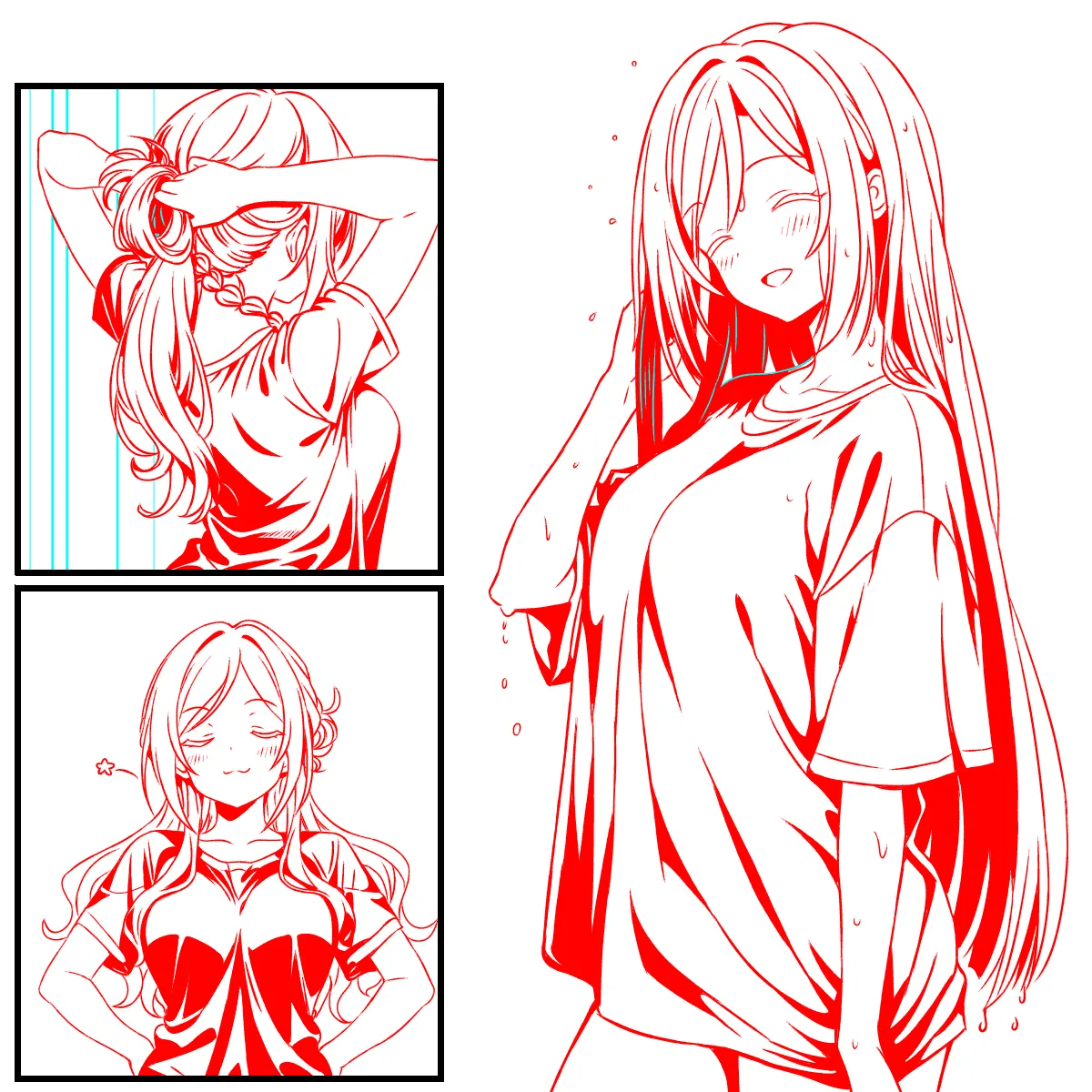 髪をほどいたお風呂上りの莉波お姉ちゃん page 4 full