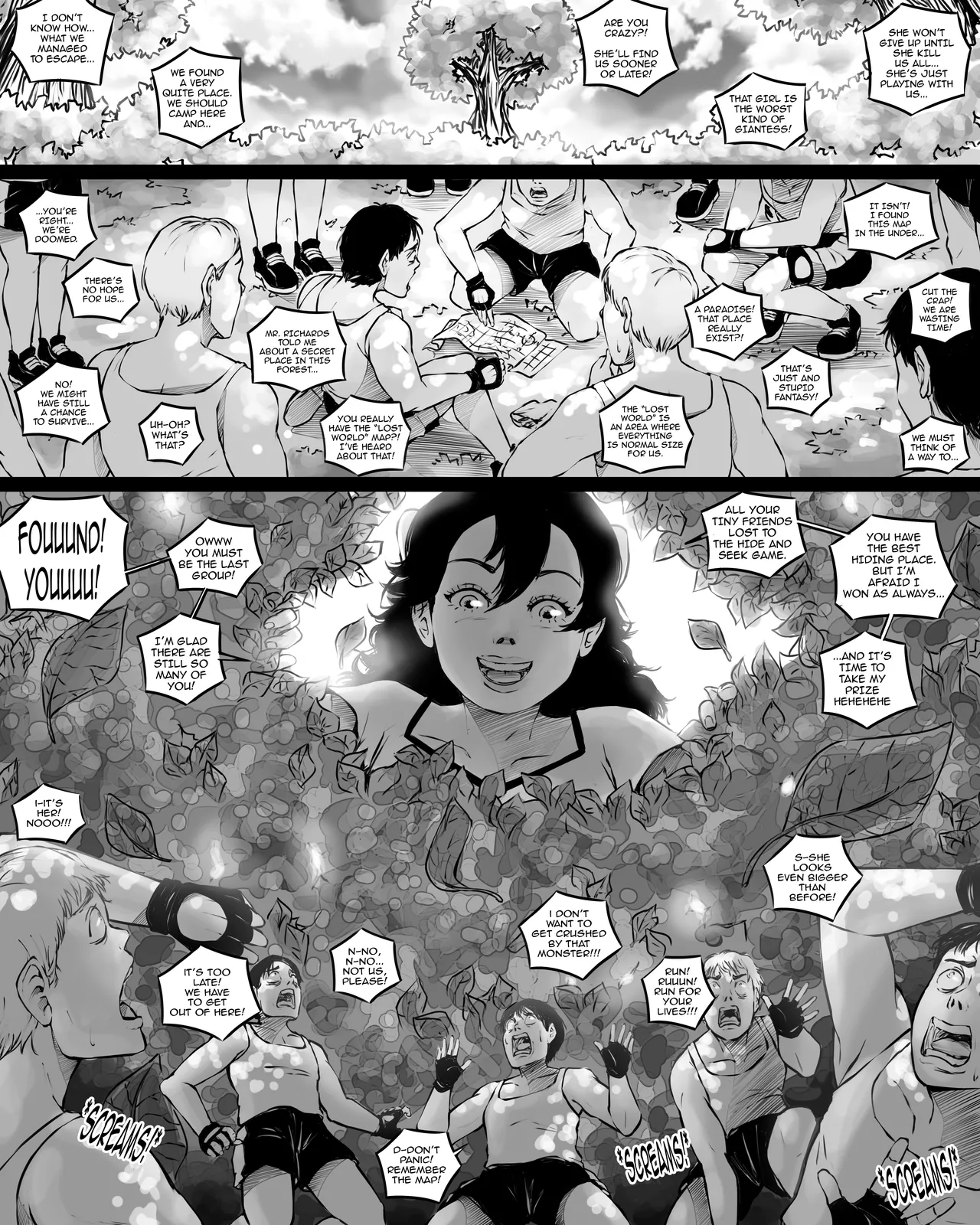 Giantess Boarding School 7 - The Tiny Village page 1 full