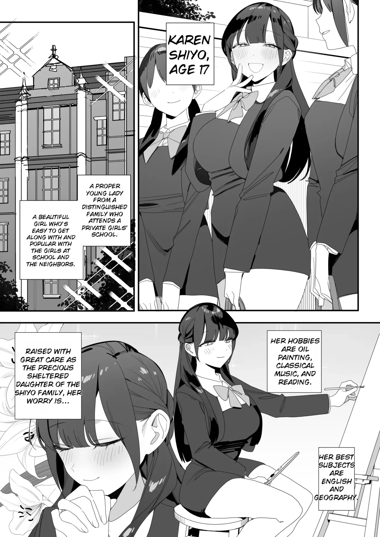 Shiyou-san Chi no Hakoiri Ojou-sama ni Seiyoku Shori Zangyou Saserareru Hanashi | The Story of How the Sheltered Young Lady from the Ajisai Family Is Made to Work Overtime to Satisfy Sexual Desires page 3 full