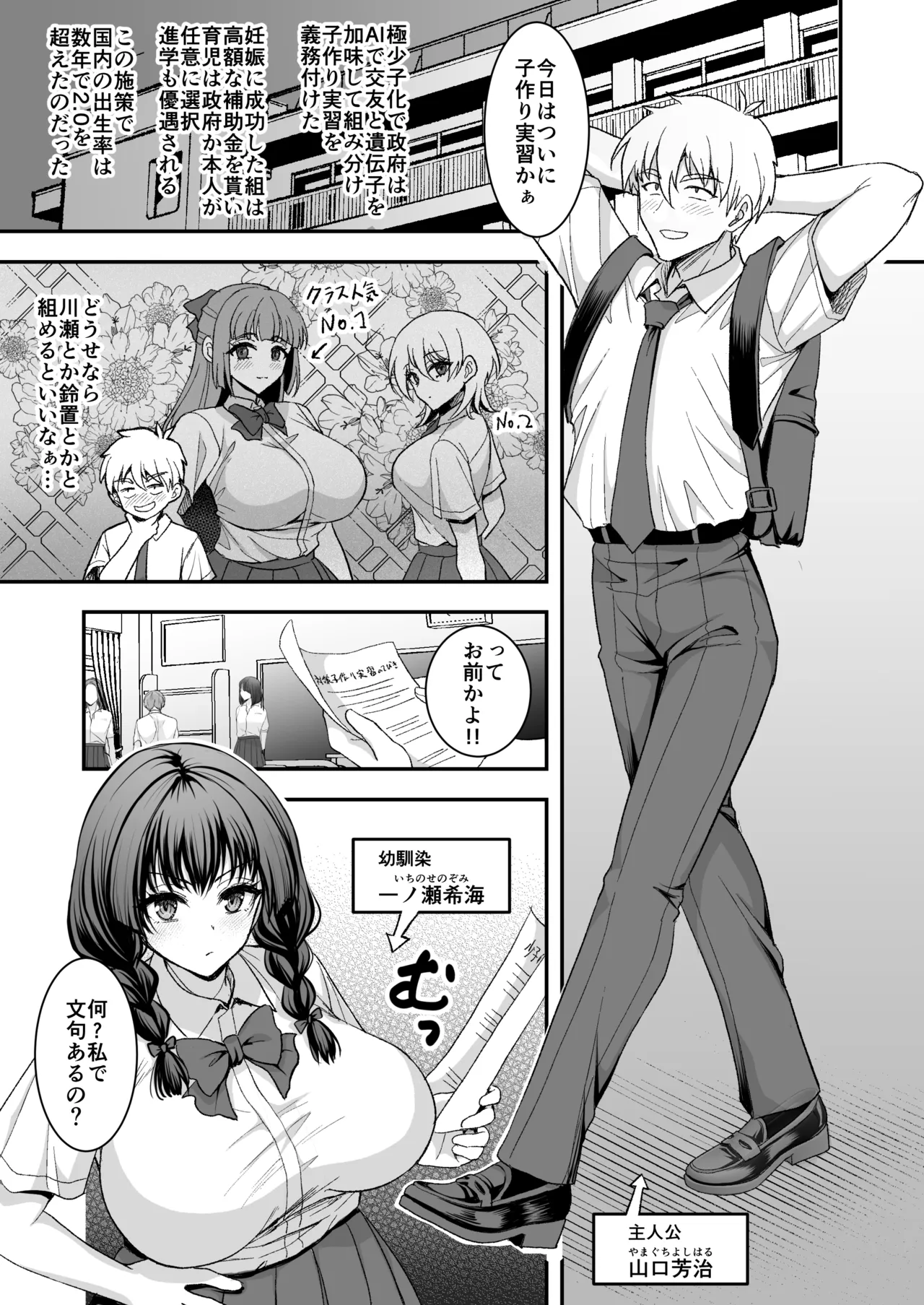 Kimajime Bakunyuu Osananajimi to Shoushika Taisaku Kozukuri Jishuu page 2 full
