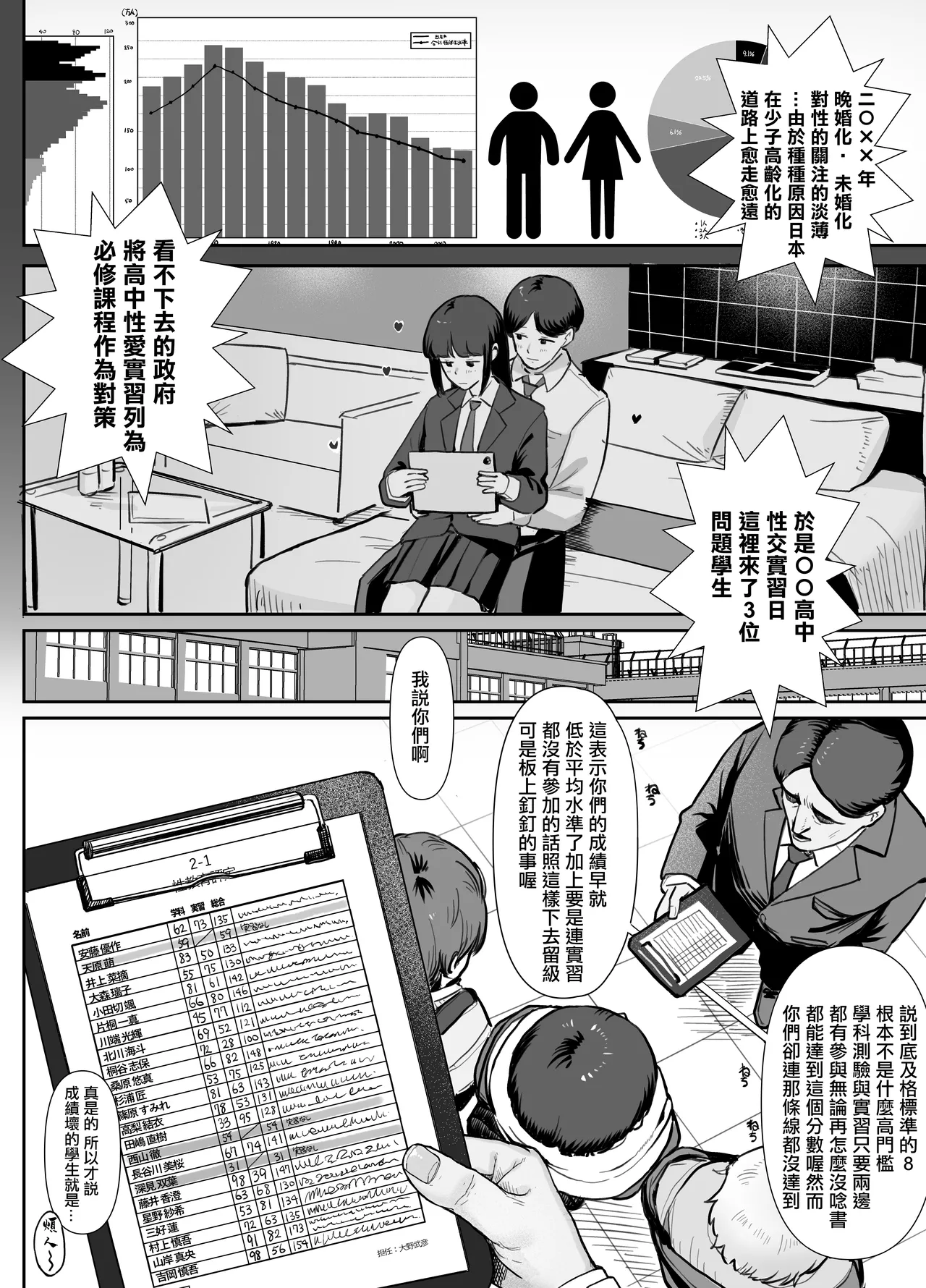 Seikyouiku Jisshuu de 3P Cosplay Ecchi...♡。 page 4 full