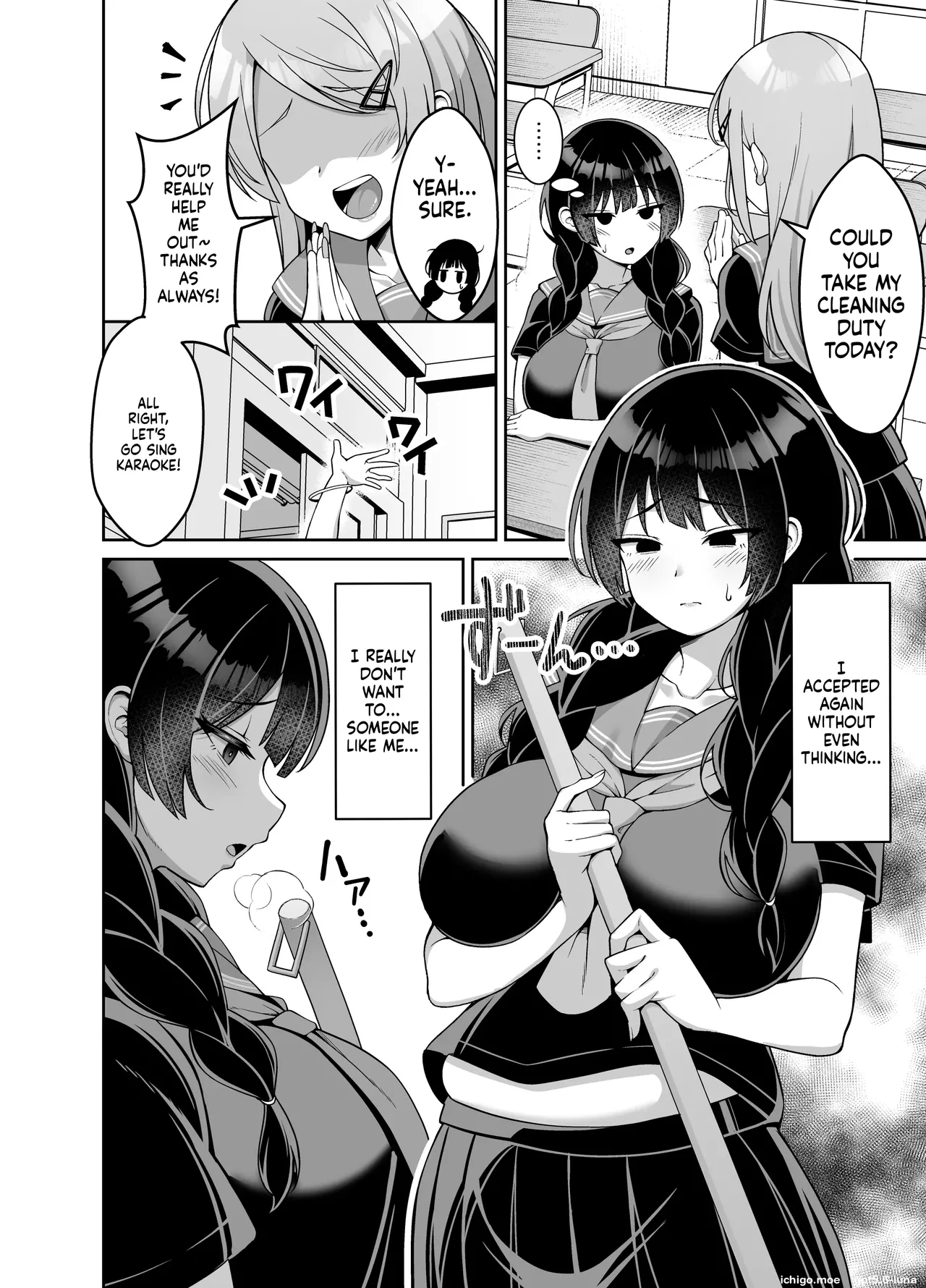 Iinari Jimiko-chan ga Gakkoujuu no Otoko ni Nakadashi Sarete Haranjau Hanashi | A story about a plain, submissive girl who gets creampied by guys all over school and ends up pregnant. page 3 full