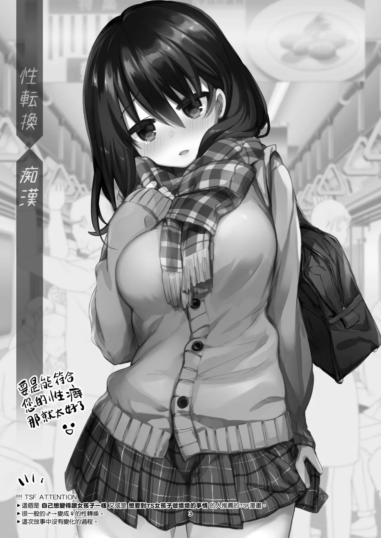 Beit Gaeri no TSkko ga Chikan ni Nerawarechau Hon | 打工歸途的TS女孩被癡漢給盯上的本本 page 3 full