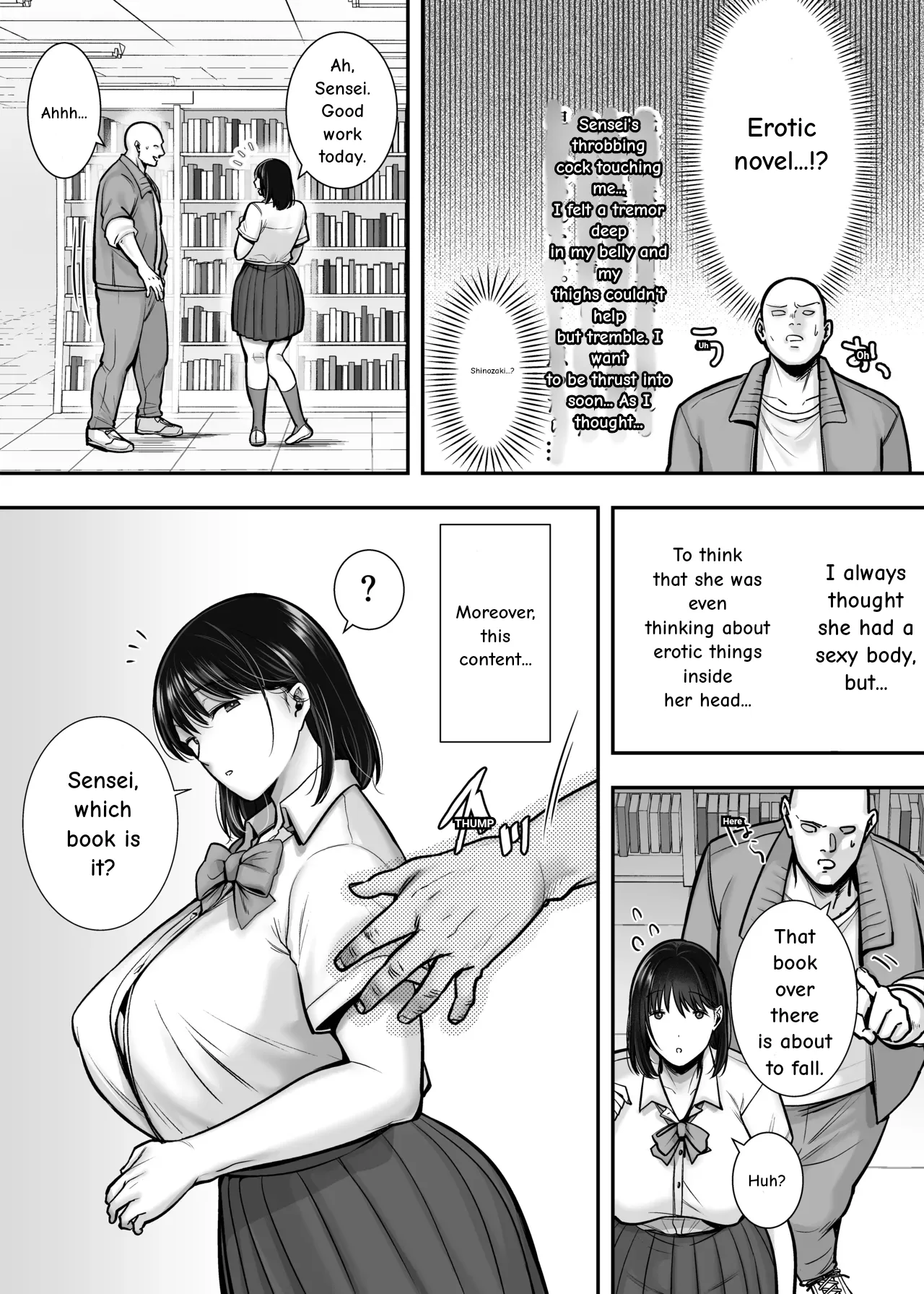 Kakure Kyonyuu no Bungaku Shoujo Toshoshitsu no Haitoku Jugyou - Girl who loves literature | The Busty Literature Girl In Hiding Immoral Lessons in the Library page 4 full