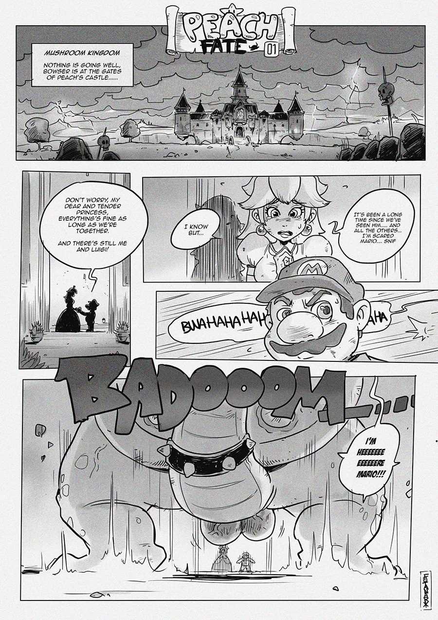 "PEACH FATE"  page01 - 11 by Futanarix page 1 full
