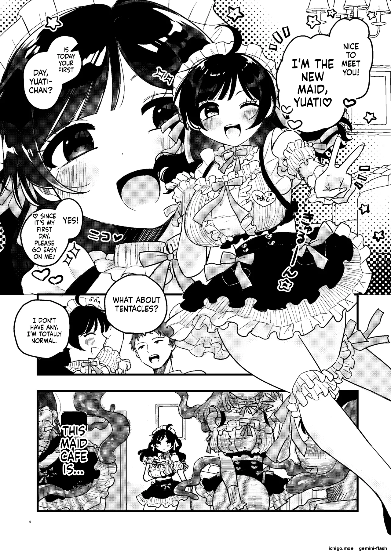 Shokushu Maid Kissa Tenchou ni Chikubi o Nerawaretemasu page 5 full