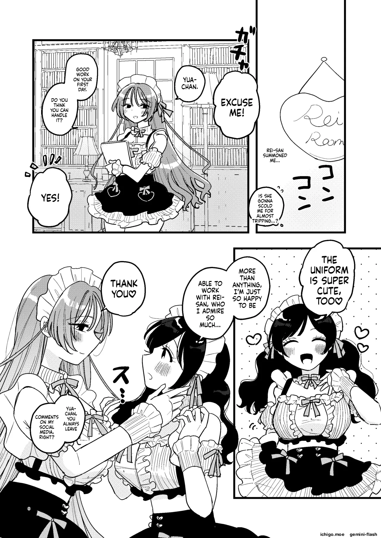 Shokushu Maid Kissa Tenchou ni Chikubi o Nerawaretemasu page 9 full
