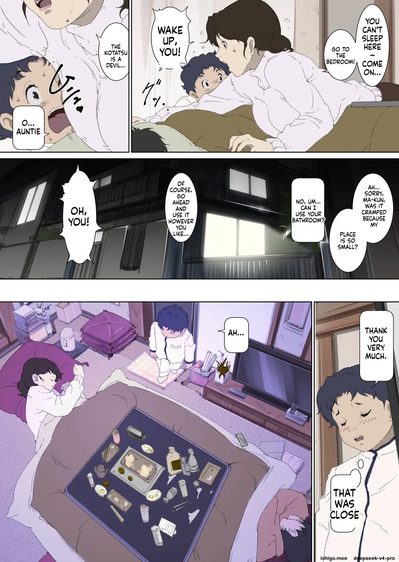 Okaa-san Mitsuko - Kotatsu no Naka de Naisho de Itazura Wakeari Nama Nakadashi Houkei Shujutsu page 6 full