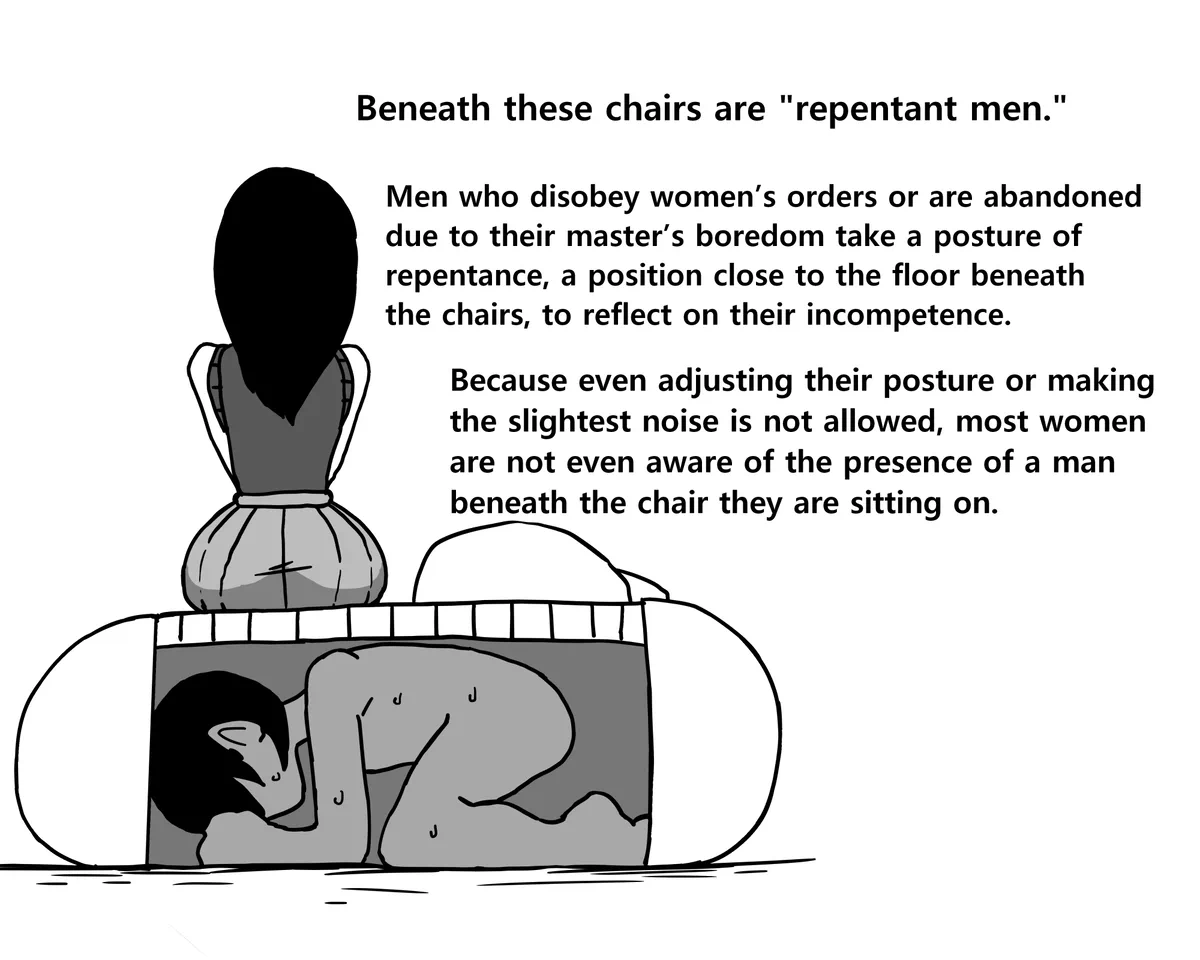 Pixiv Public chairs in a world where women are superior to men page 3 full
