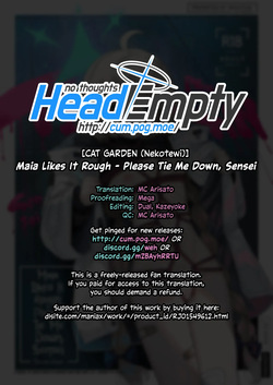 [CAT GARDEN (Nekotewi)] Kurushii no ga Suki na Maia-chan - Please Tie Me Down, Sensei | Maia Likes It Rough - Please Tie Me Down, Sensei (Blue Archive) [English] [head empty] [Digital] — page 21