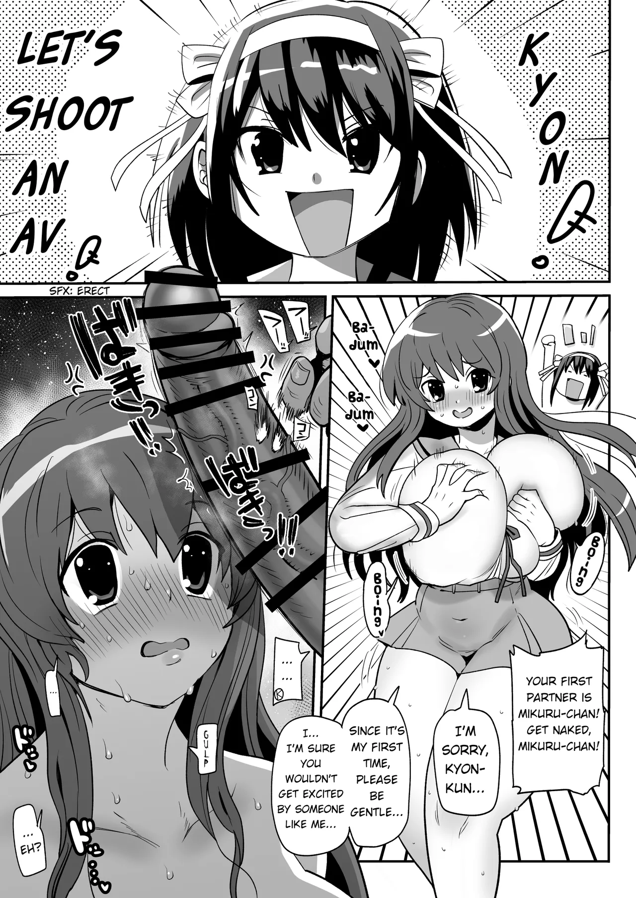 Shooting an AV with Kyon and Mikuru page 1 full