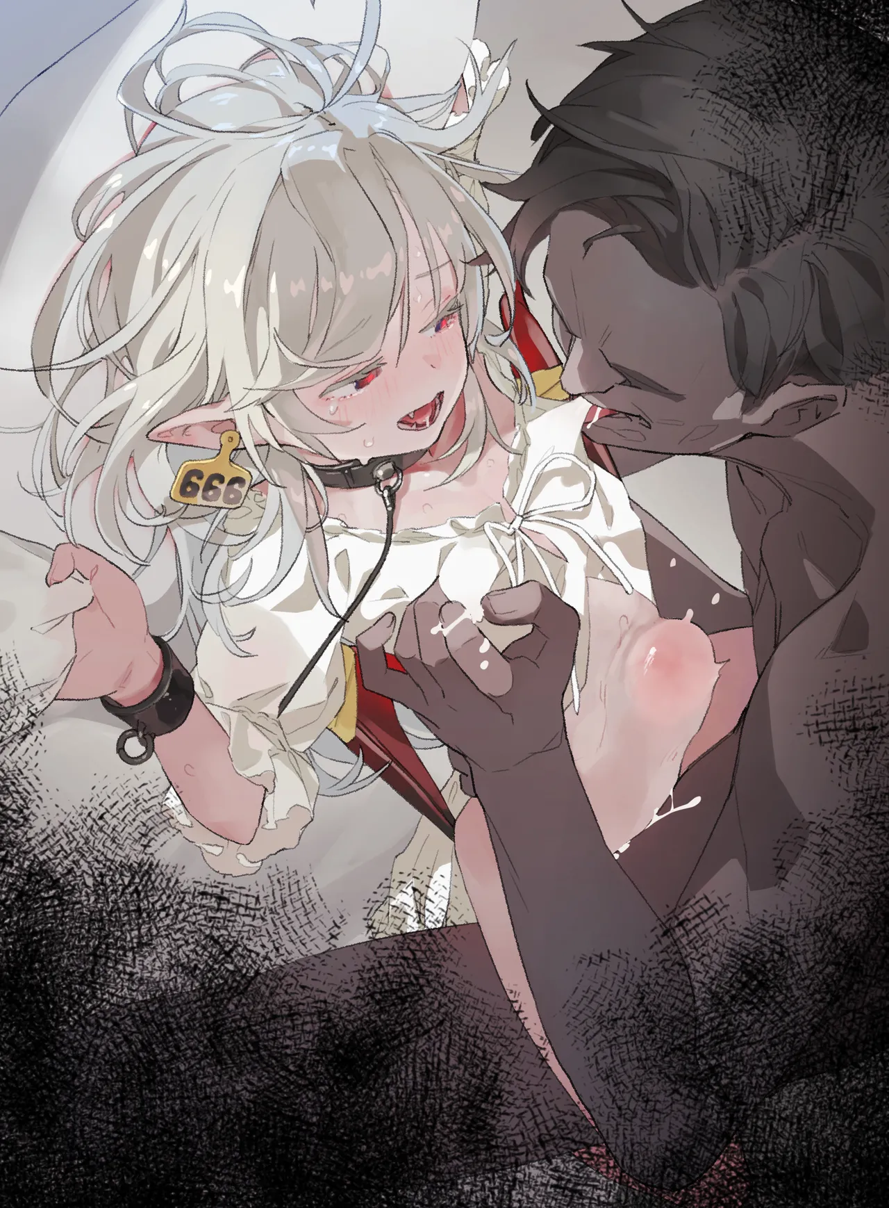 【Manga 】Toraware no Kyūketsuki Elika Chō〇 Chikubi-zeme & Kairaku-ochi 【Manga 4p・Irasuto 1-mai + Sabun・Dezain Rafu】 page 1 full