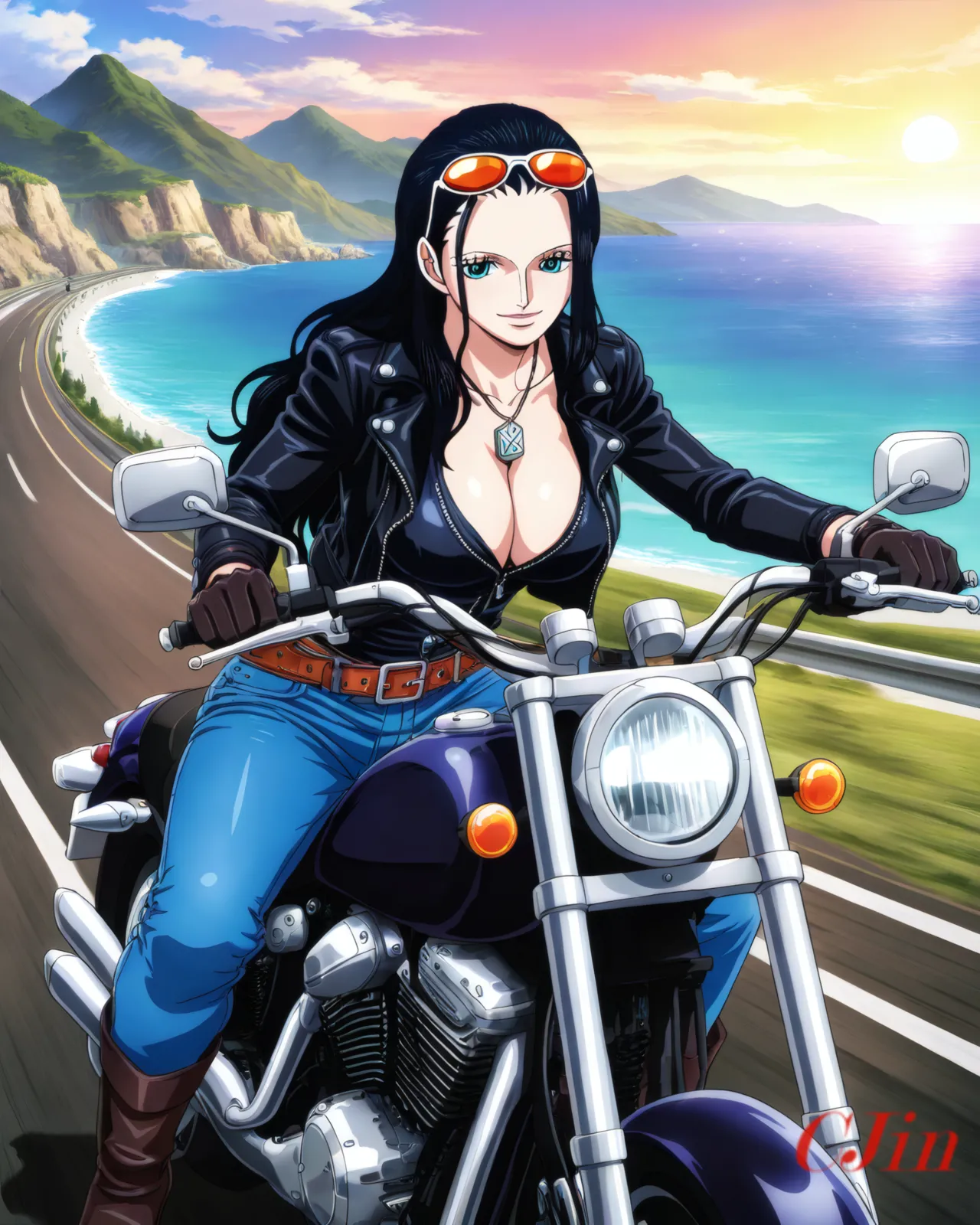 NICO ROBIN THE BIKER page 9 full