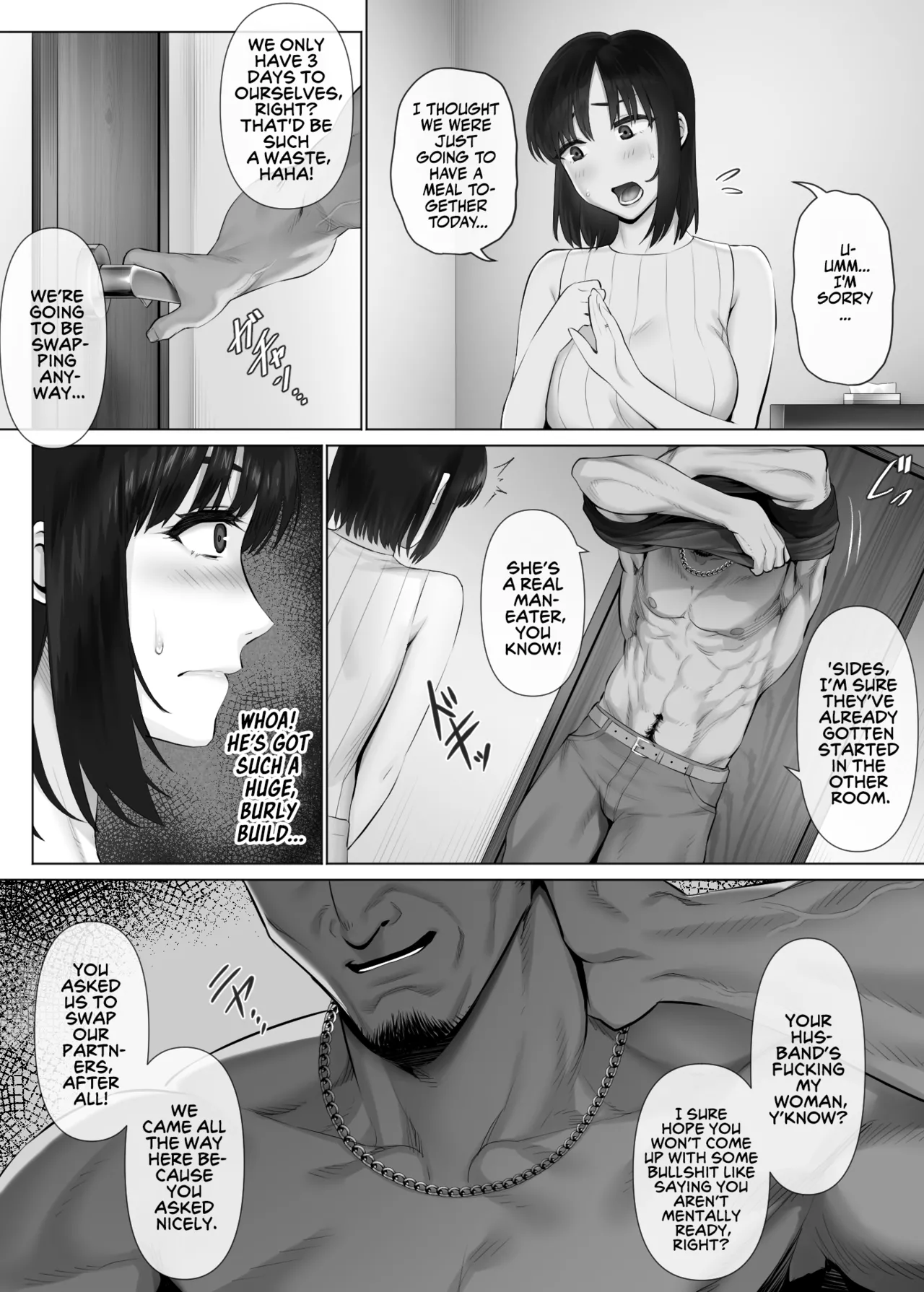 LeveChi na Swapping 2 ~Hatsu Zecchou de Iki Kuruu Tsuma Hen~ | Unbalanced Swapping 2 page 9 full
