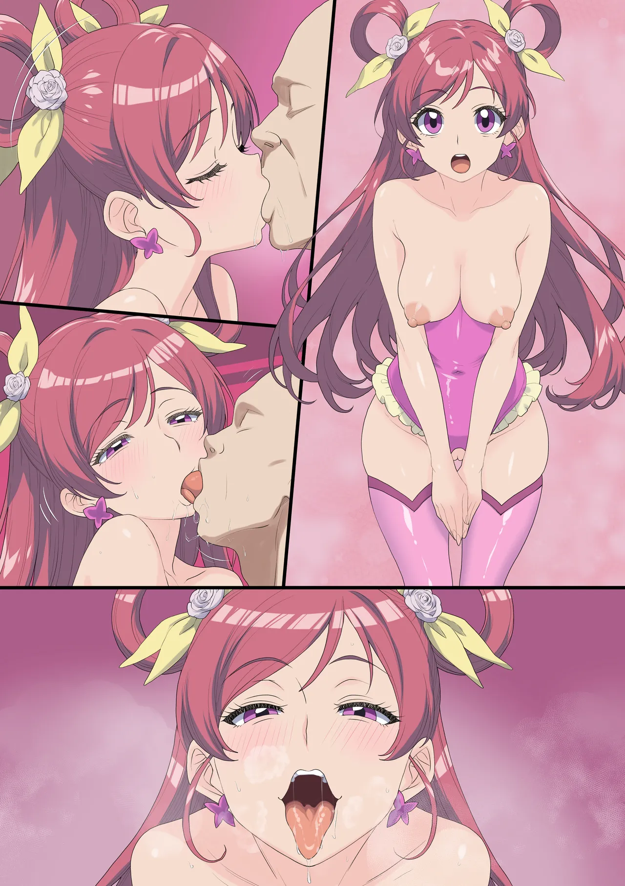 Choukoukyuuten no tobikkiri no kawaii onnanoko-tachi wa zetsurin de kyouki no haaremu fuuzokuten: Otoko no risou ga tsumatta tenpogata herusu page 4 full