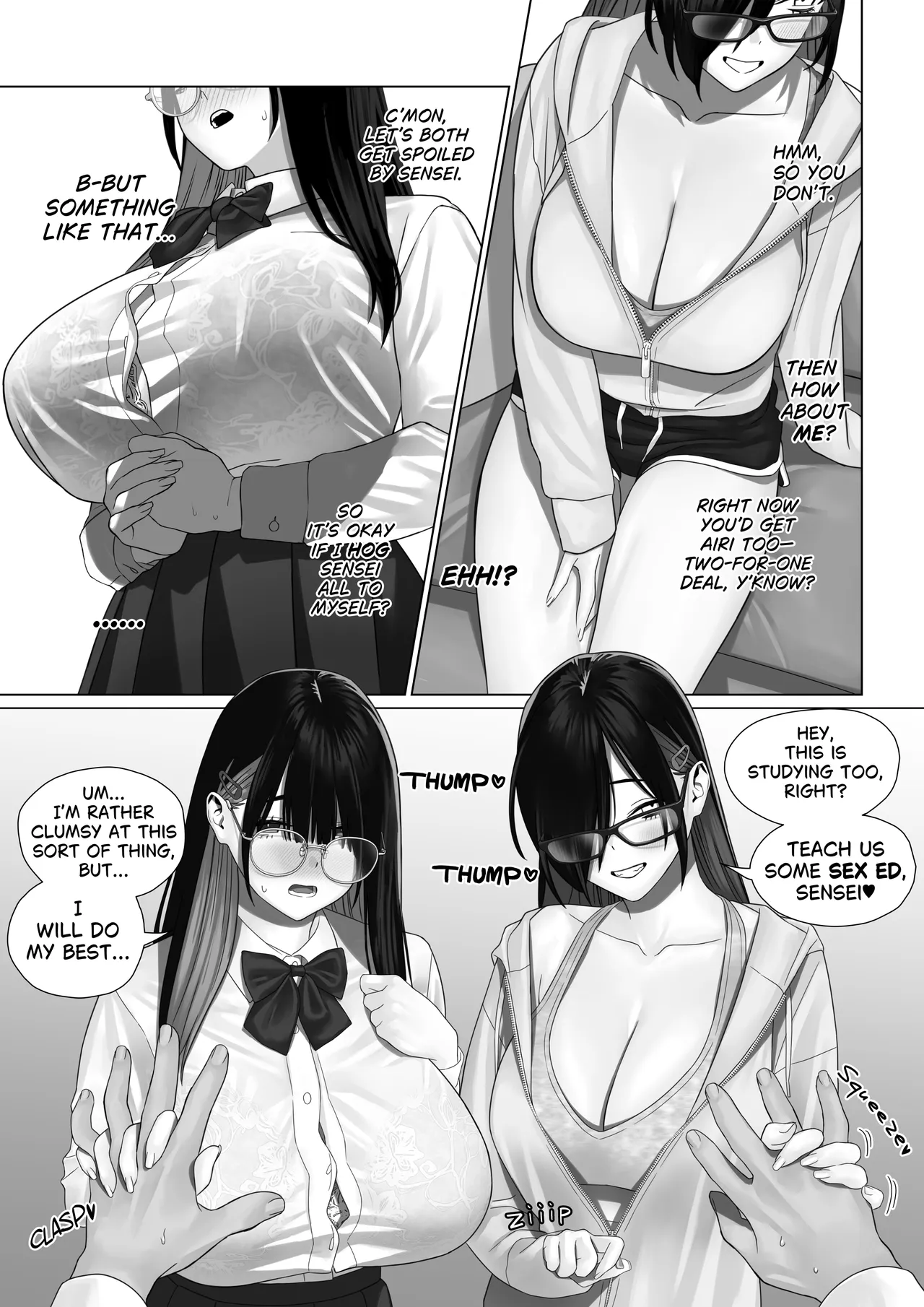 Bakunyuu Shimai ni Oshiekomu | Training the Busty Sisters page 4 full