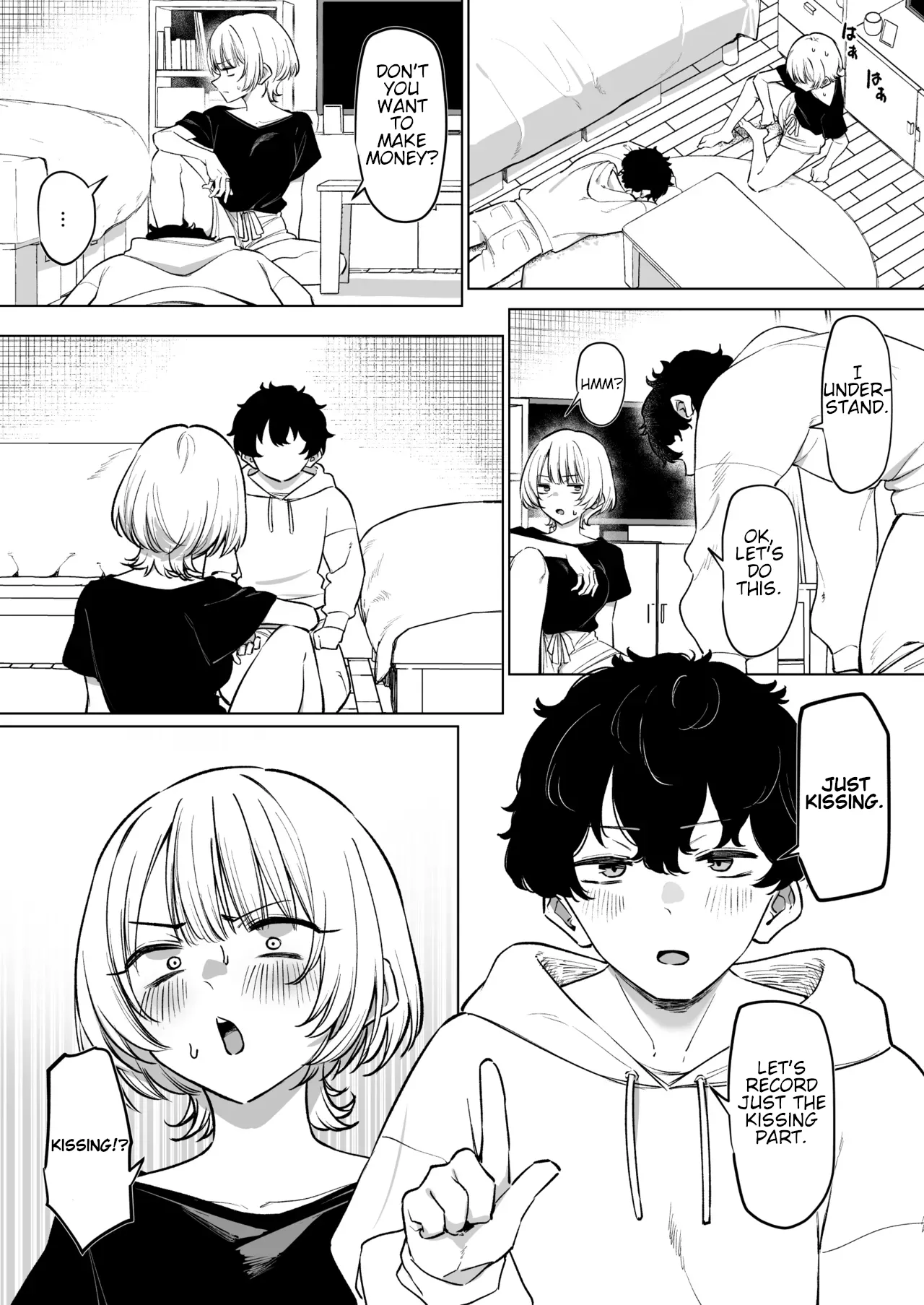 The Story of Earning Money with a Video of Steamy French Kissing with my Senpai page 6 full
