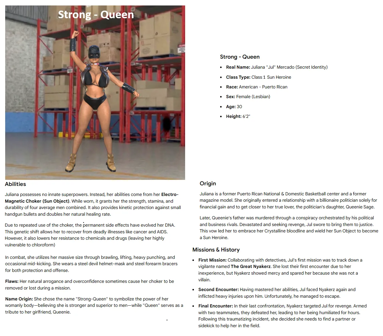 NOS Universe Character Profiles page 1 full