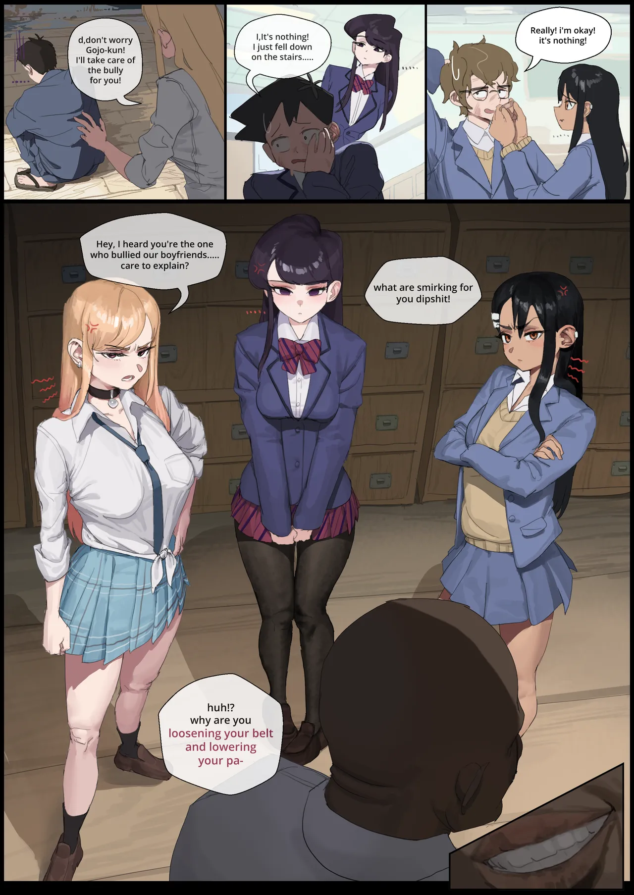 Kitagawa, Komi & Nagatoro BLACKED page 1 full