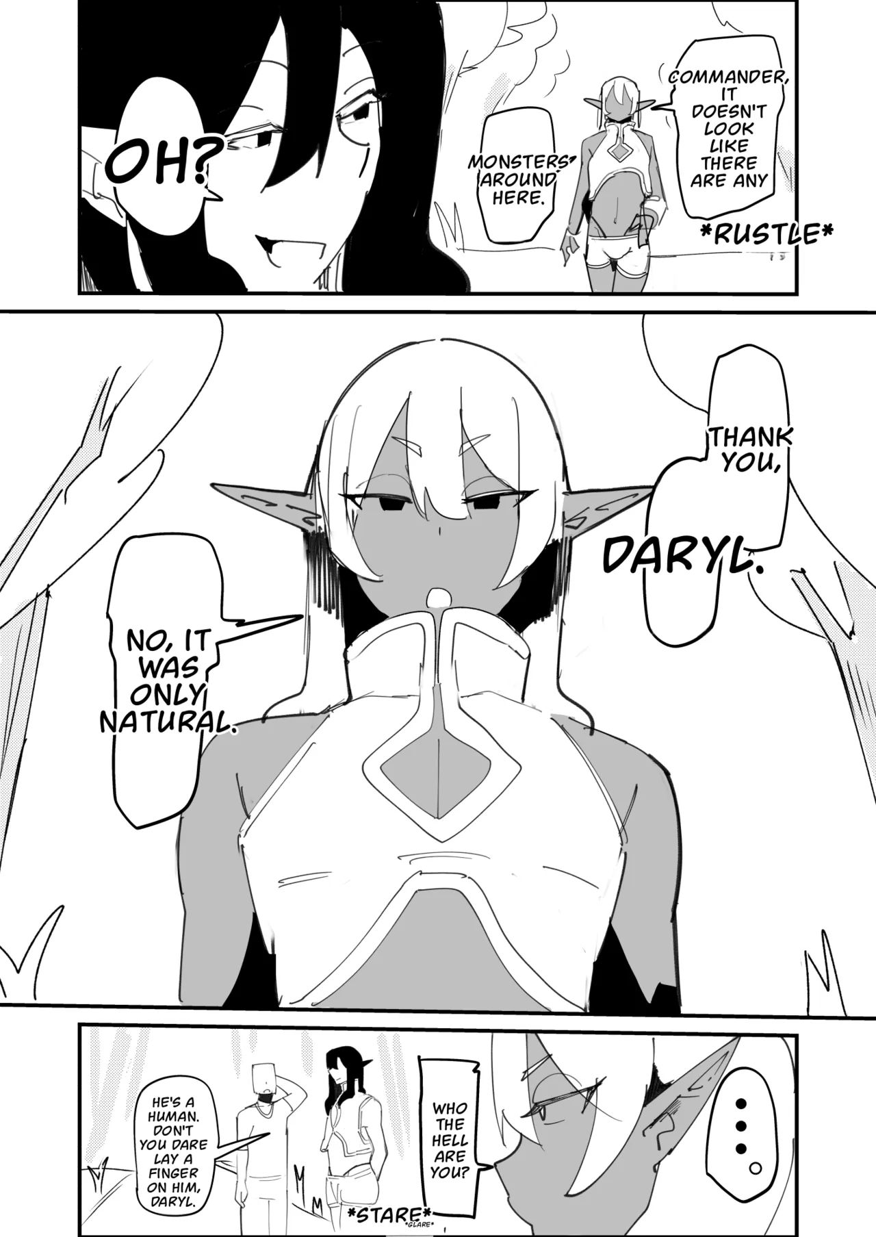 Tensei Shitara Dosukebe Osu Elf ga Erosugite Homo ni Naru Hanashi page 2 full