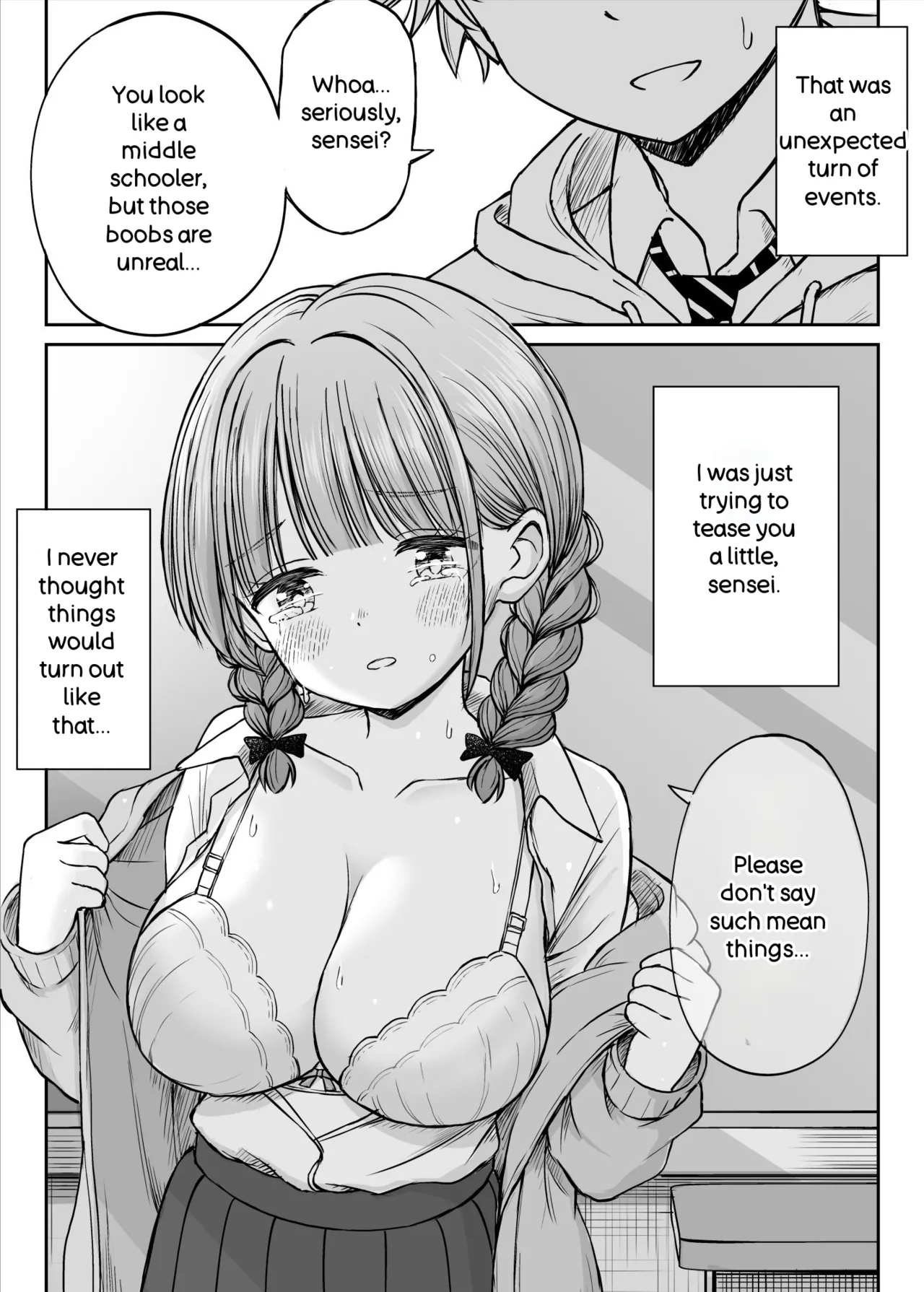 Please Don't Bully Sensei Too Much... ~The Day the Kind, Baby-Faced, Big-Breasted Hanasaki-Sensei’s Heart Broke~ page 2 full