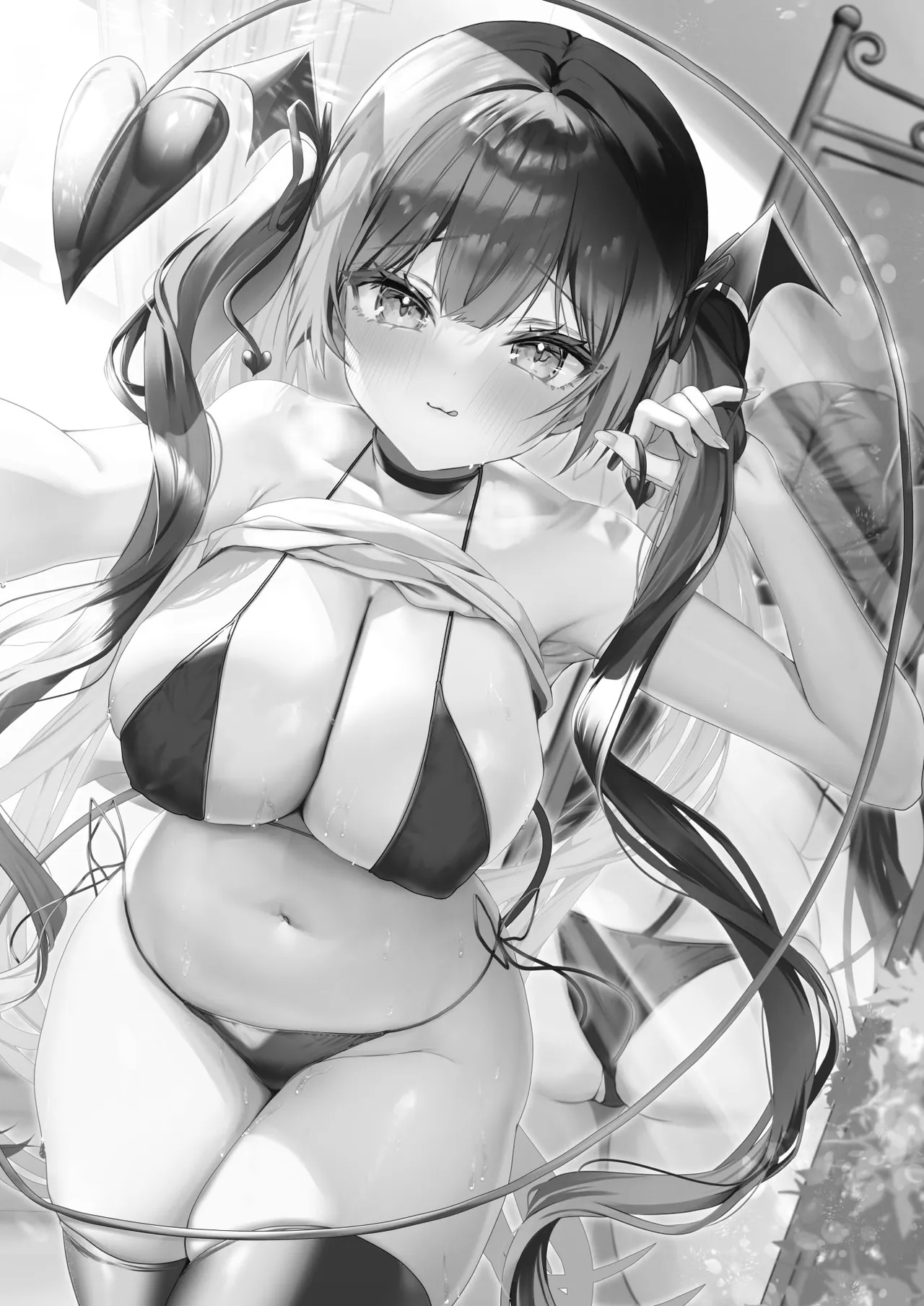 小悪魔ちゃんのこうげき 9｜小恶魔的甜蜜攻势! 9 ~香汗淋漓室内泳装做爱篇~ page 2 full