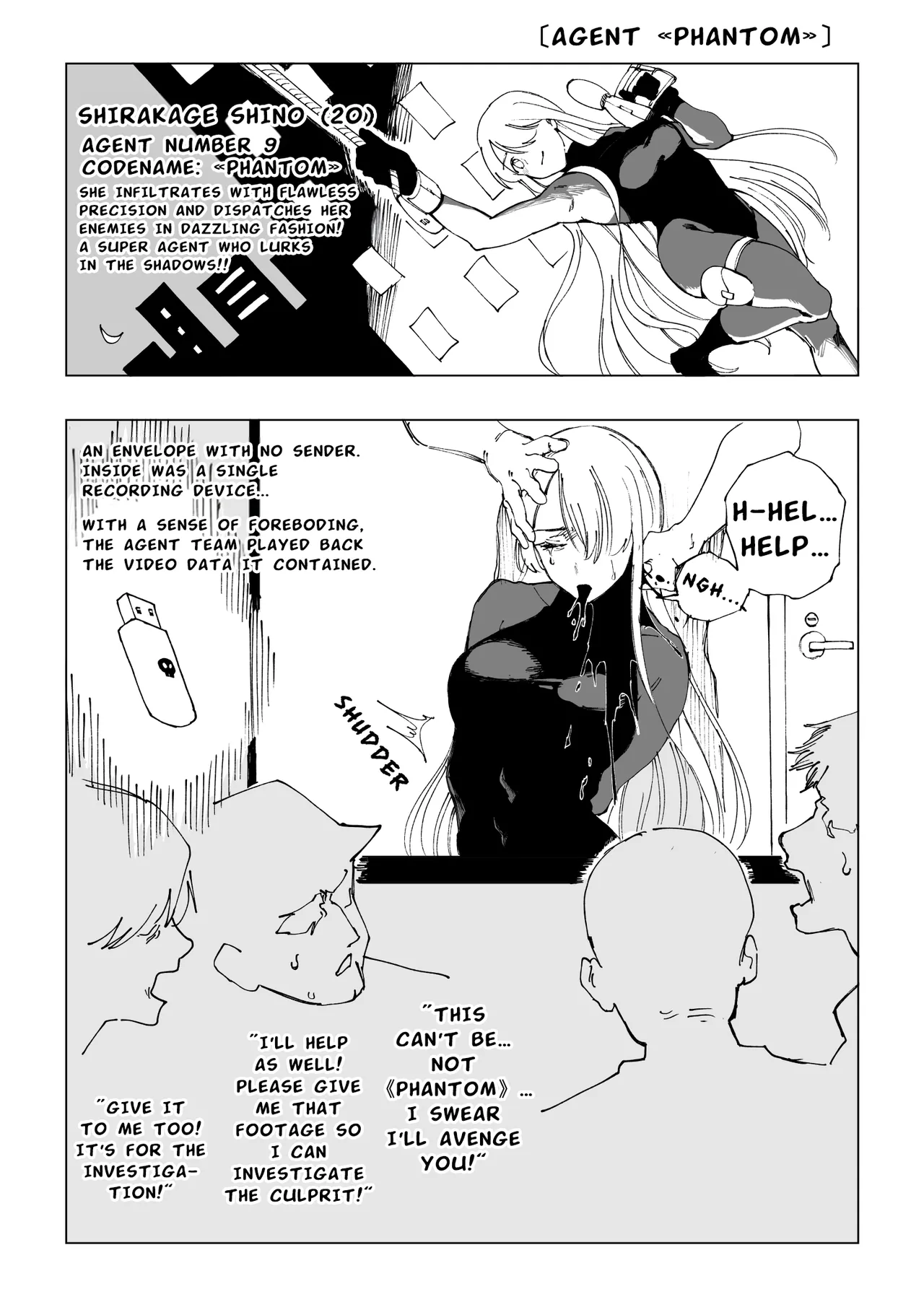 One-Page Manga and Short Story Collection + "Kunoichi Mushiro" and "Kunoichi Kuchiba" page 8 full